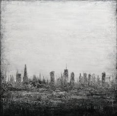 Paysage urbain abstrait VII, peinture, acrylique sur toile
