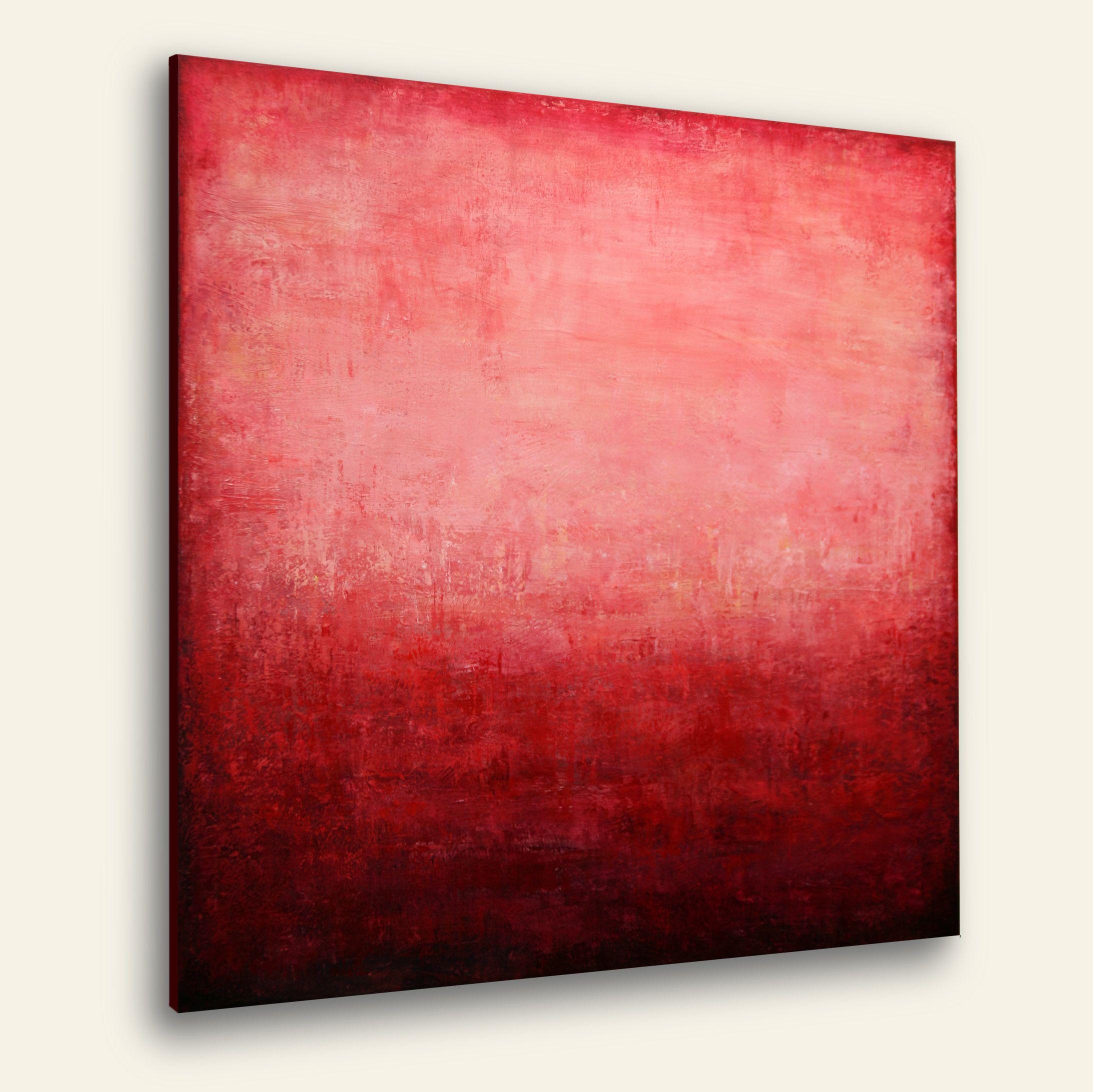 Abstract Red Ocean II, Painting, Acrylic on Canvas 1