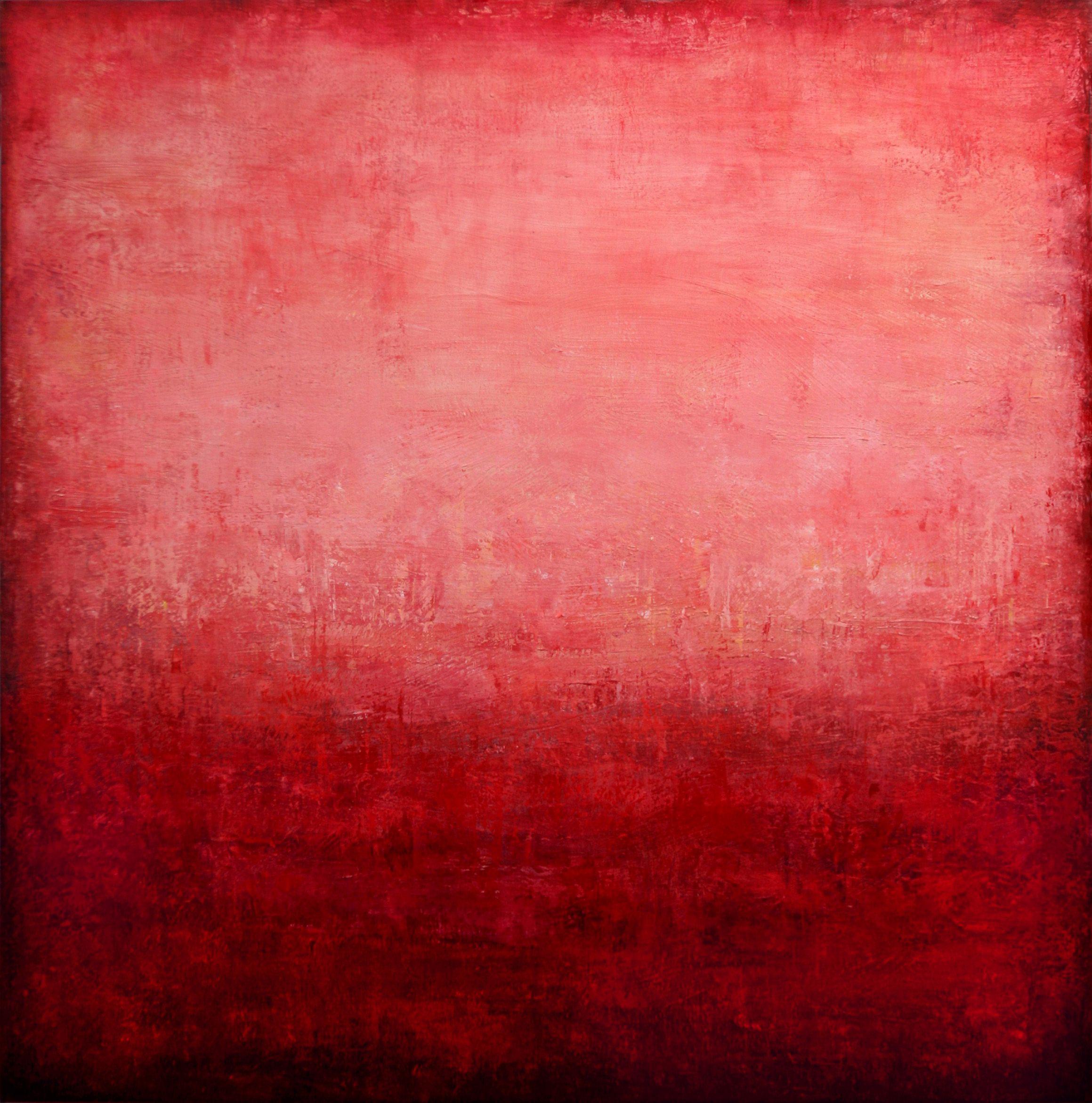 Behshad Arjomandi Abstract Painting - Abstract Red Ocean II, Painting, Acrylic on Canvas