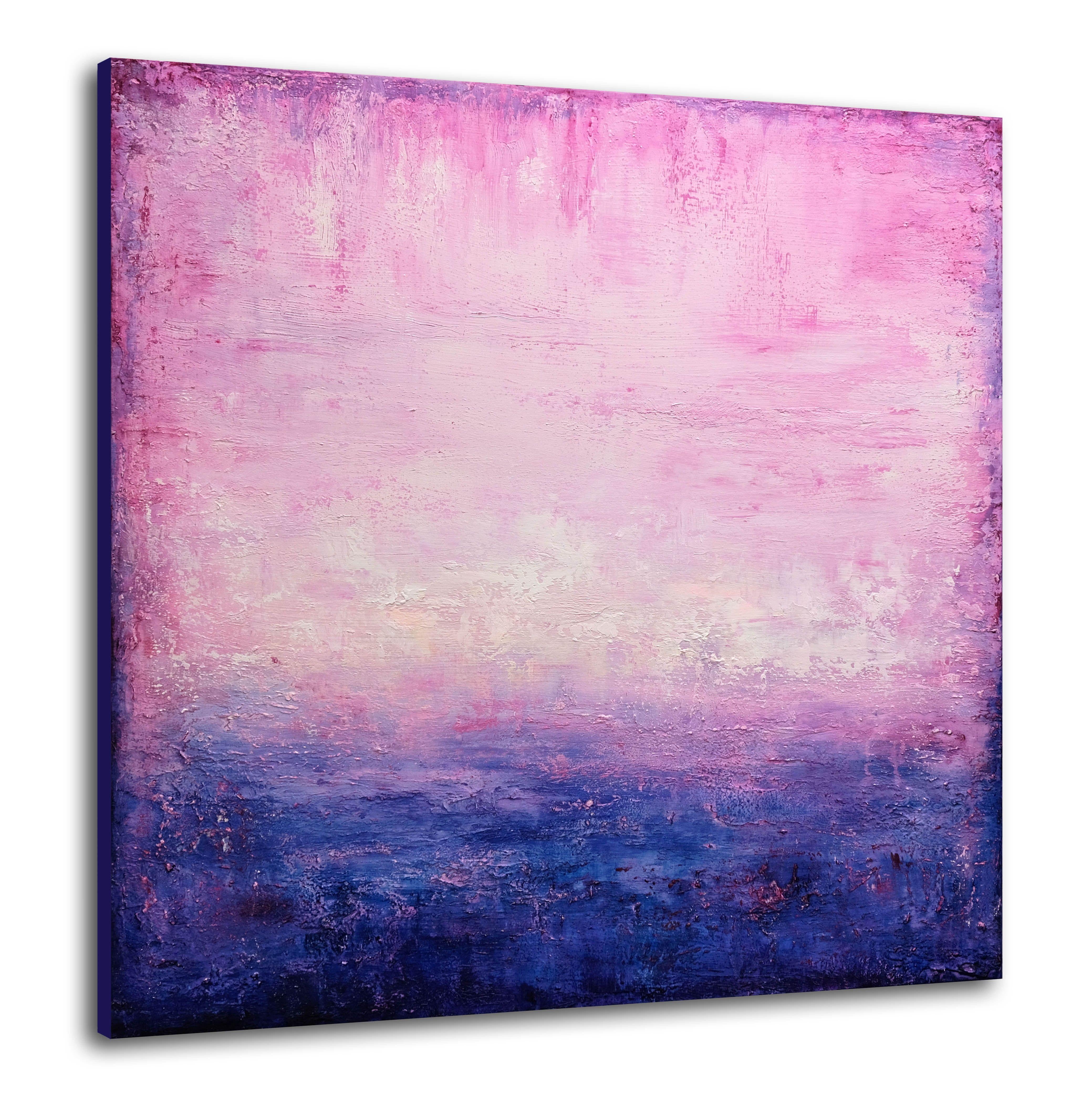 Abstract Sunset III, Painting, Acrylic on Canvas - Purple Abstract Painting by Behshad Arjomandi