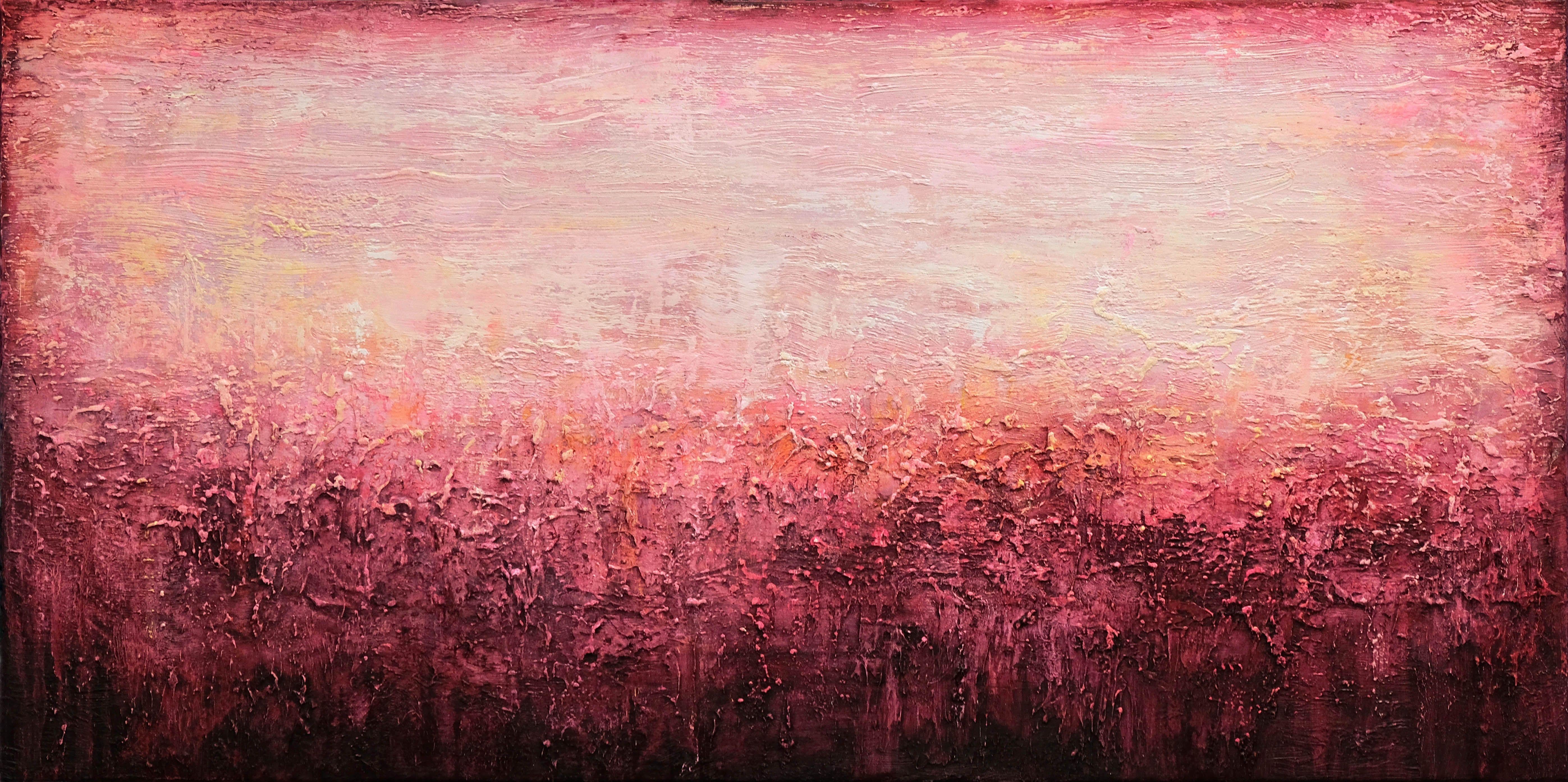 Behshad Arjomandi Abstract Painting - Abstract Sunset Landscape VIII, Painting, Oil on Canvas