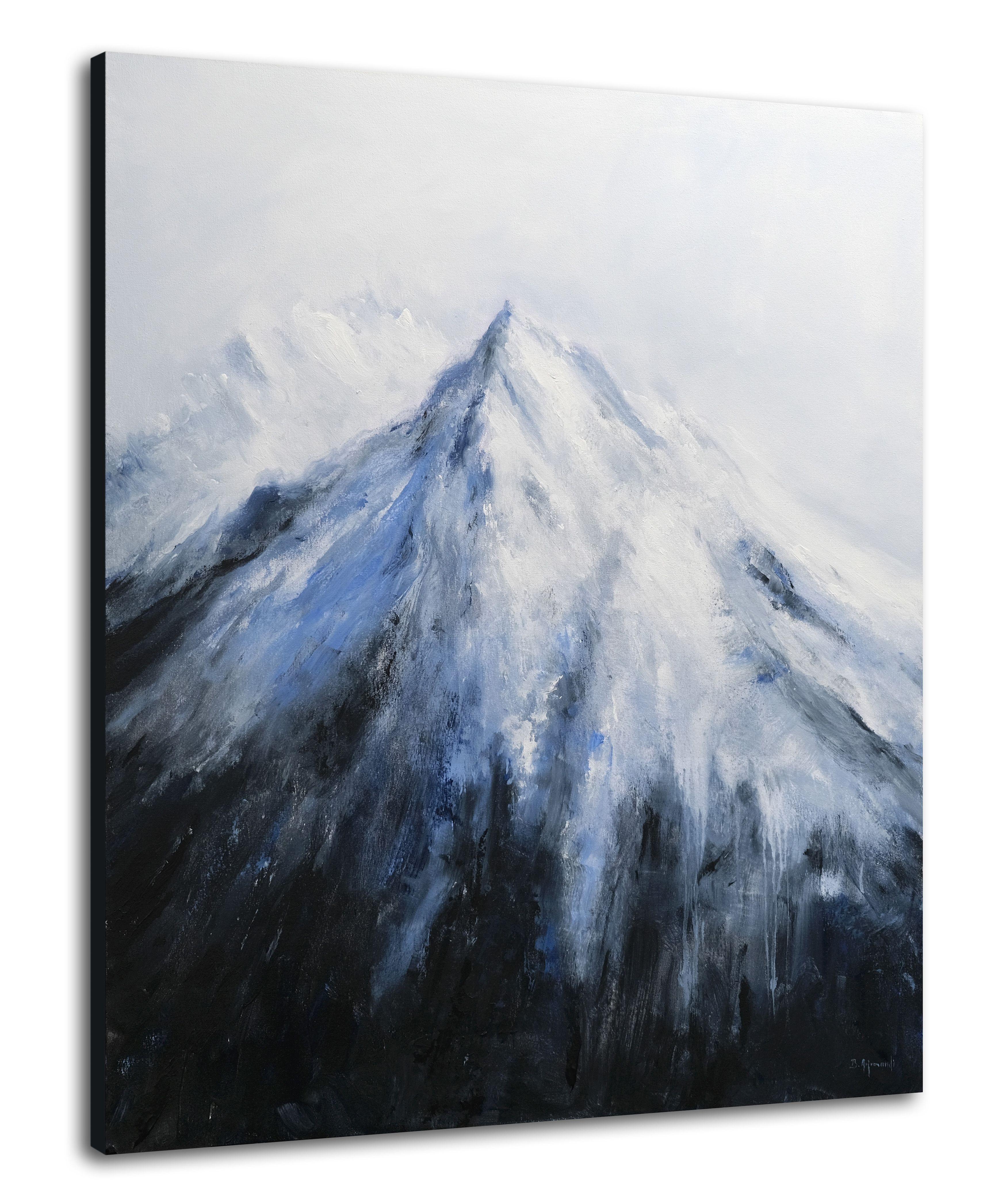 Alpine Mountain, Painting, Acrylic on Canvas For Sale 4