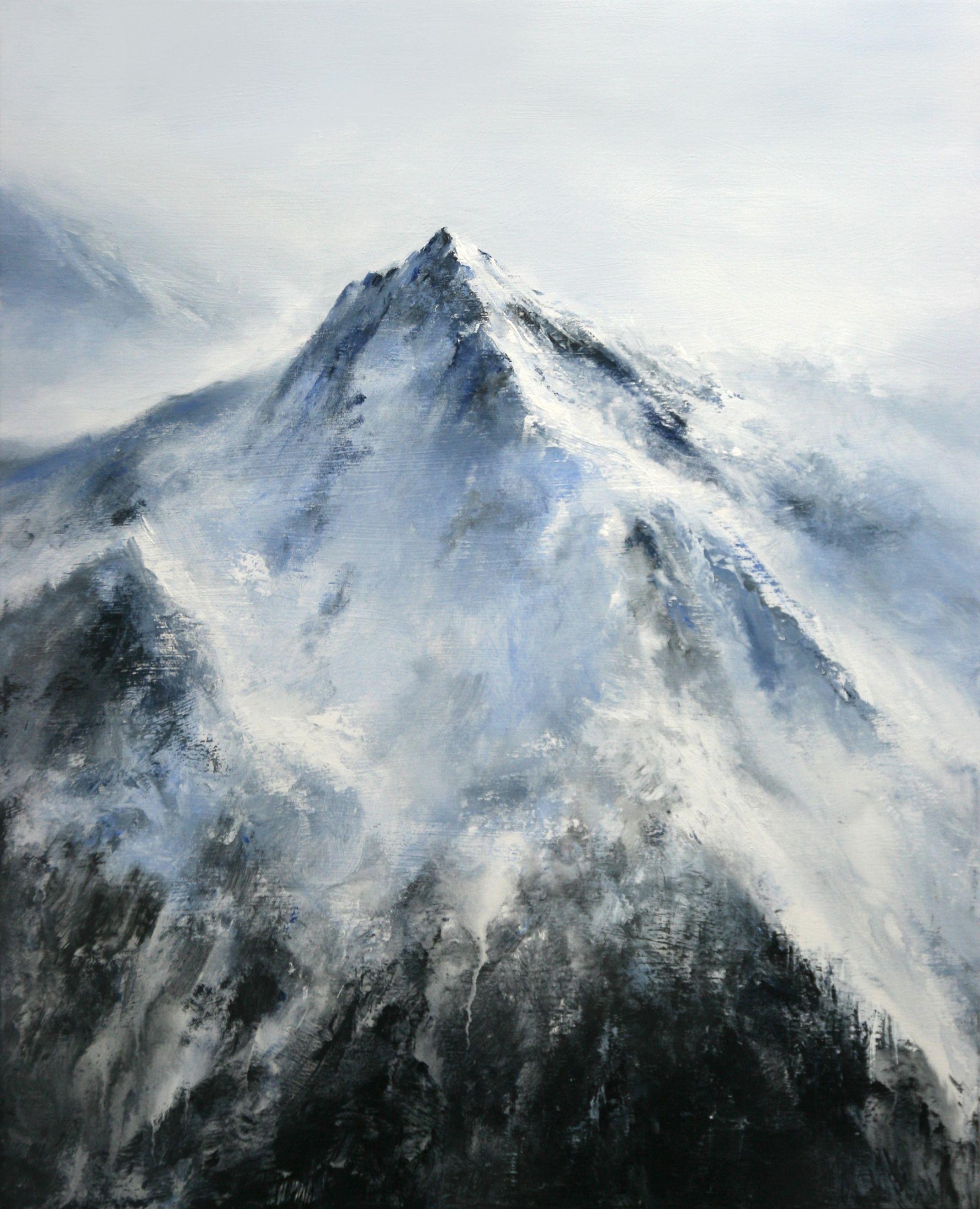 acrylic mountain painting