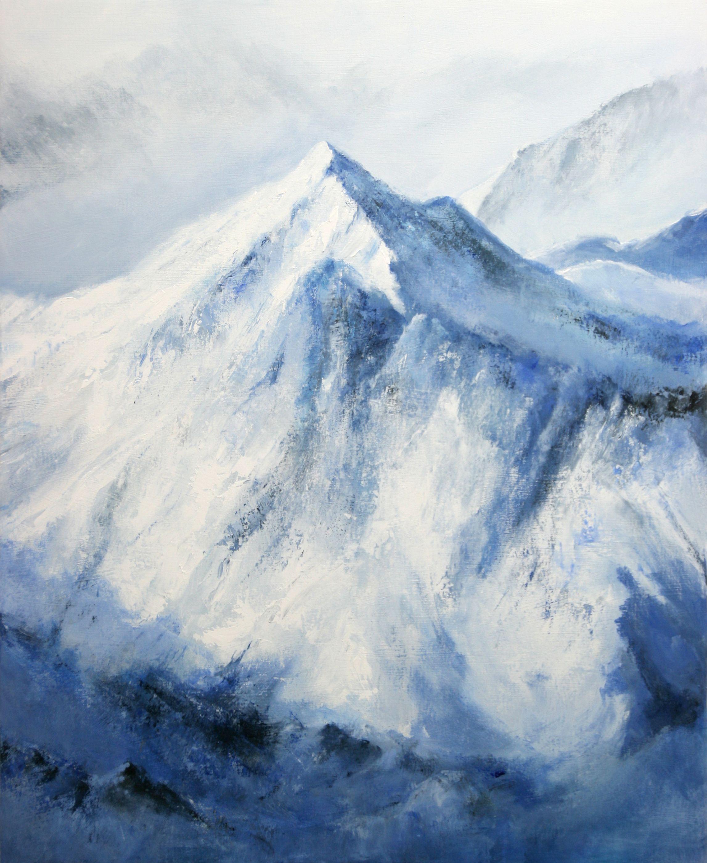 Alpine Winter, Painting, Acrylic on Canvas