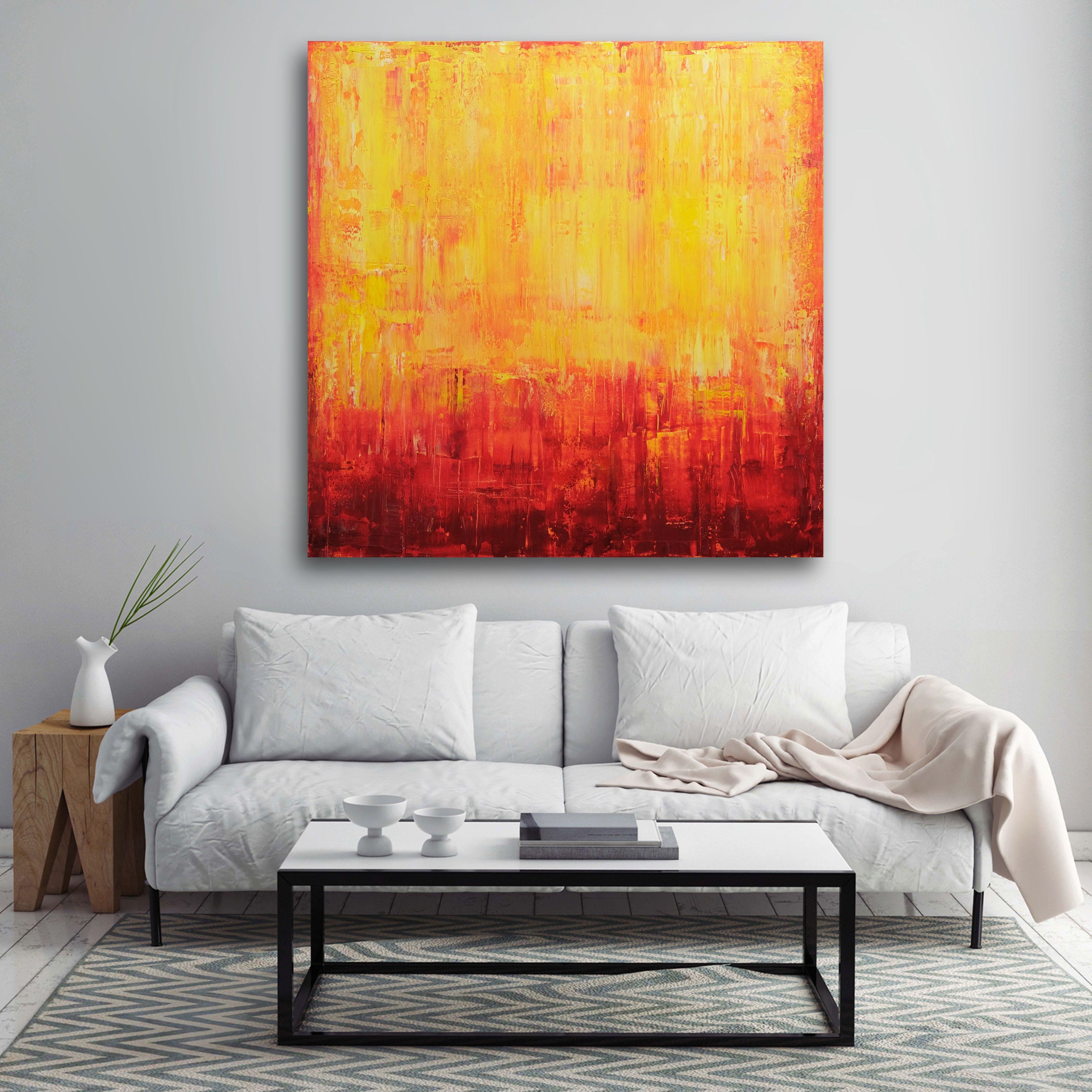 Original abstract textured painting.  It was painted in multiple layers with palette knife and brushes.    * The artwork is signed on the back and includes a Certificate of Authenticity.  * The painting is done on stretched canvas using top quality