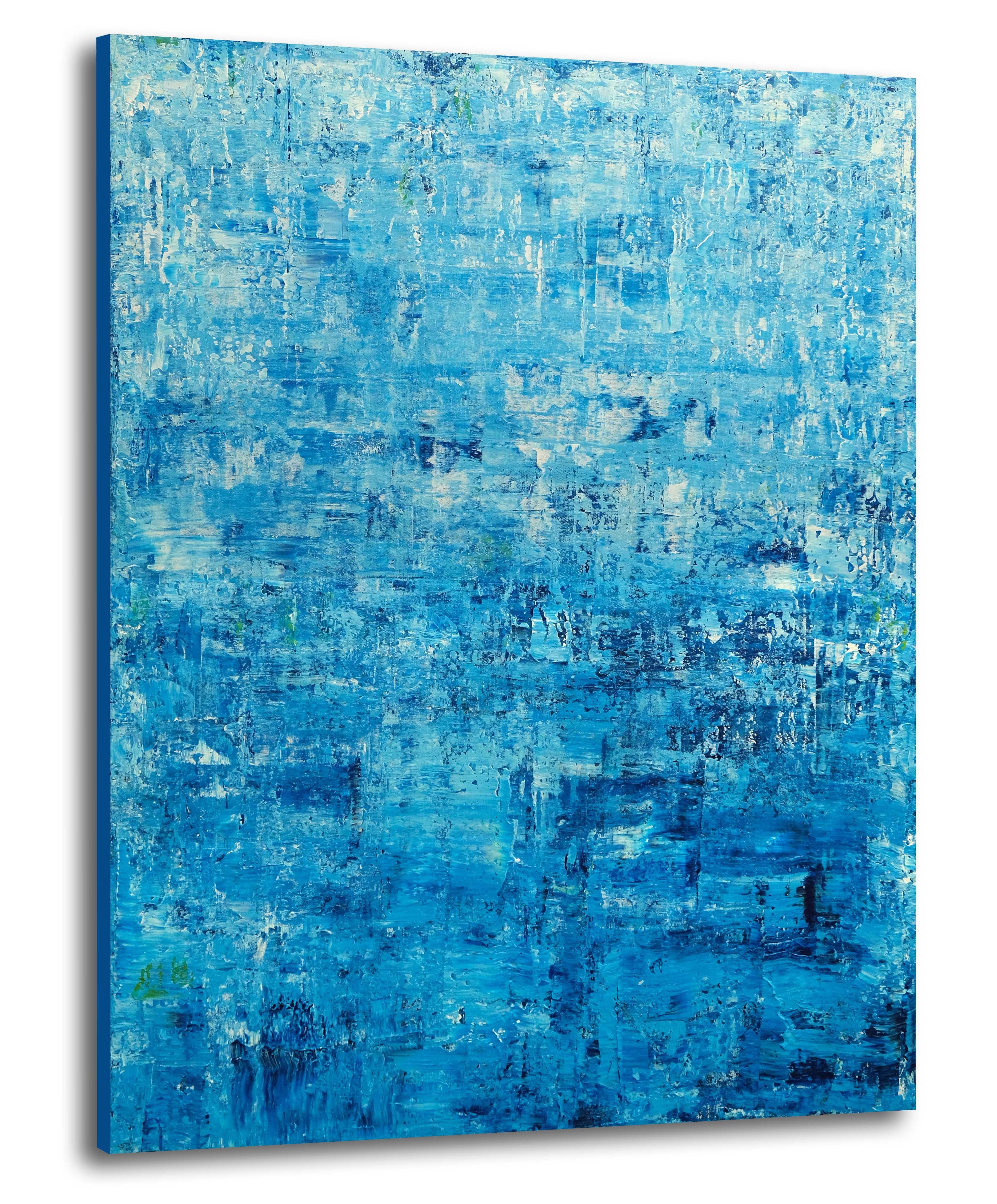 Blue Abstract Composition, Painting, Acrylic on Canvas 4