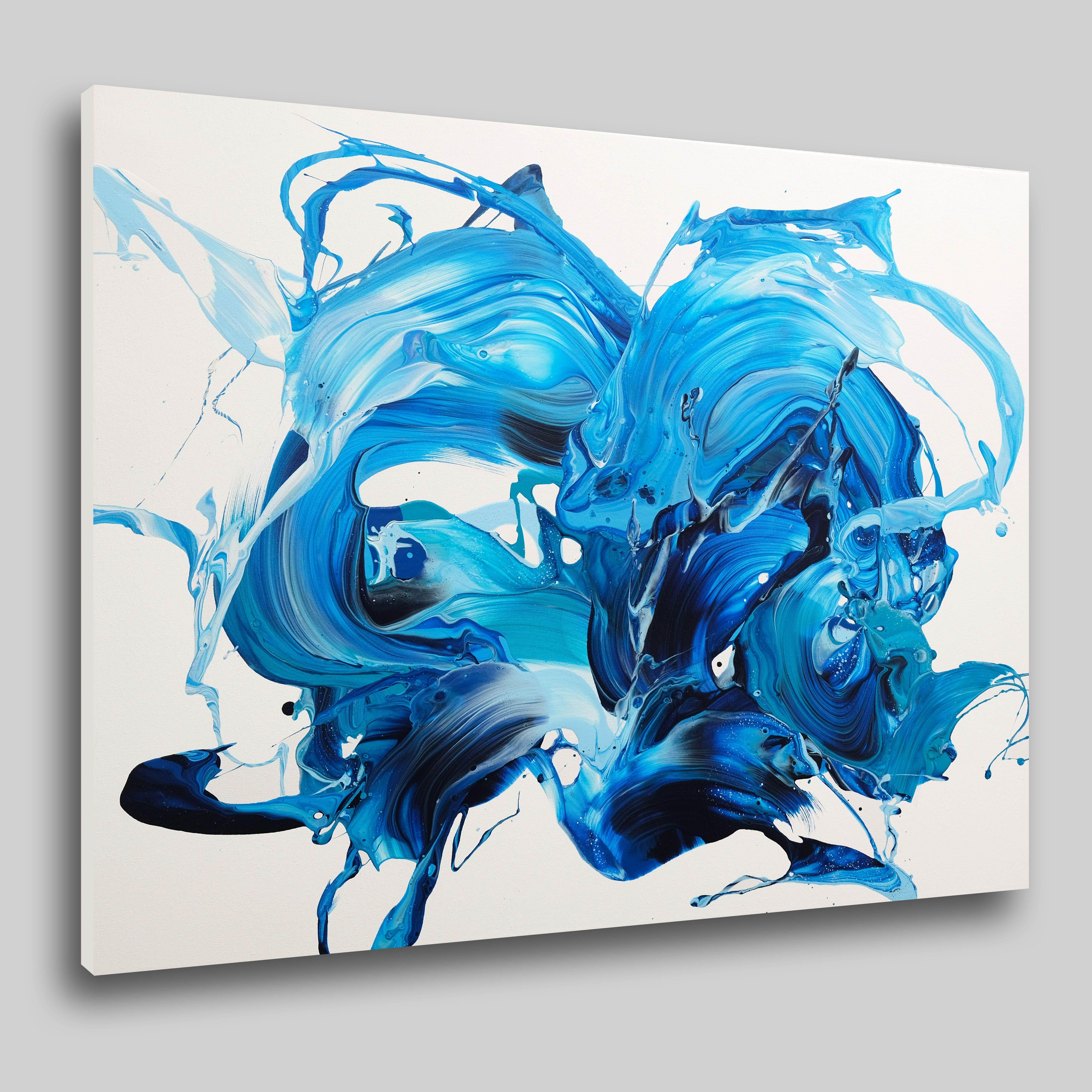 Blue Expressions IV, Painting, Acrylic on Canvas For Sale 3