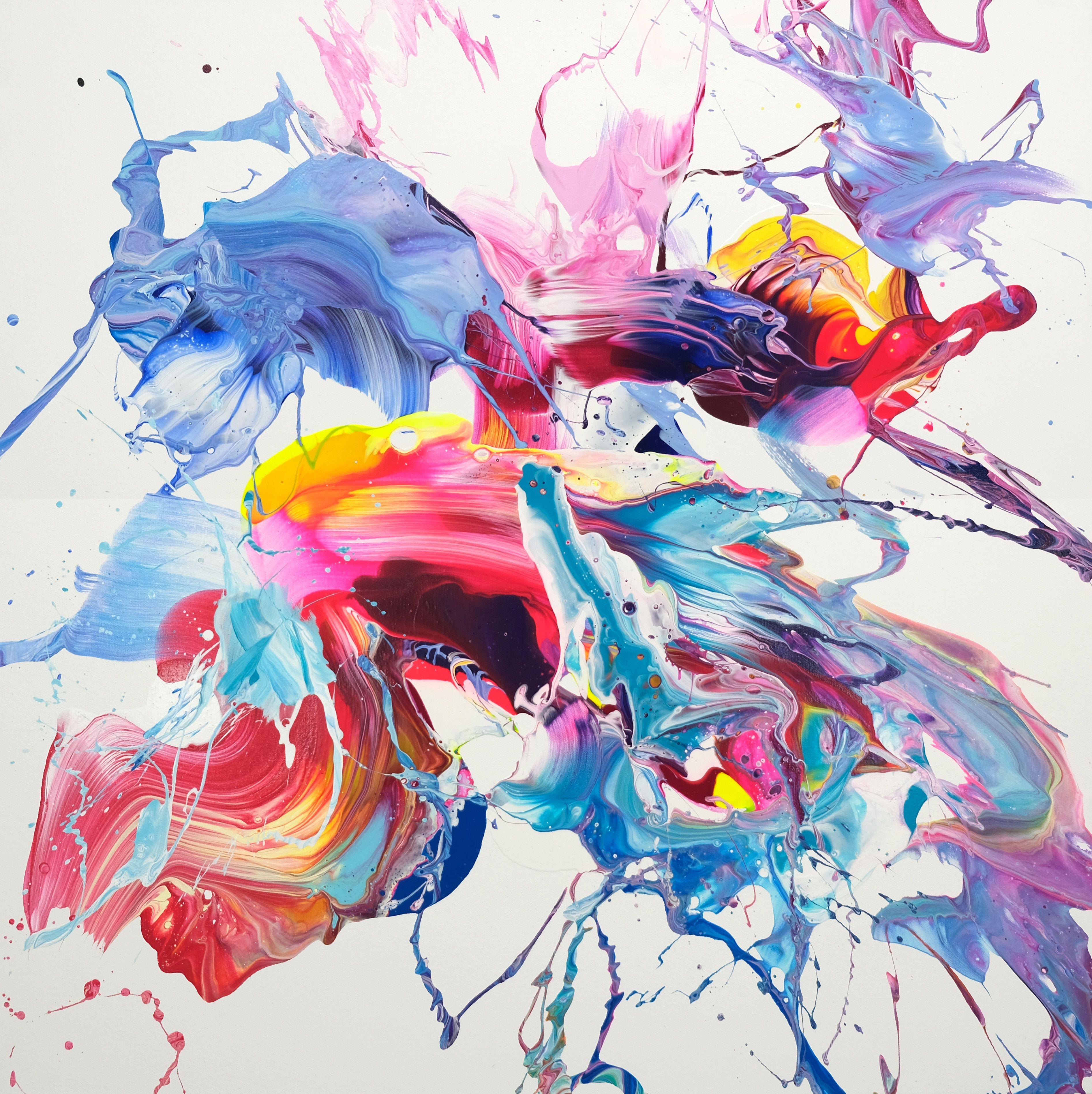 Danza de emociones, Pintura, Acrílico sobre lienzo - Painting de Behshad Arjomandi