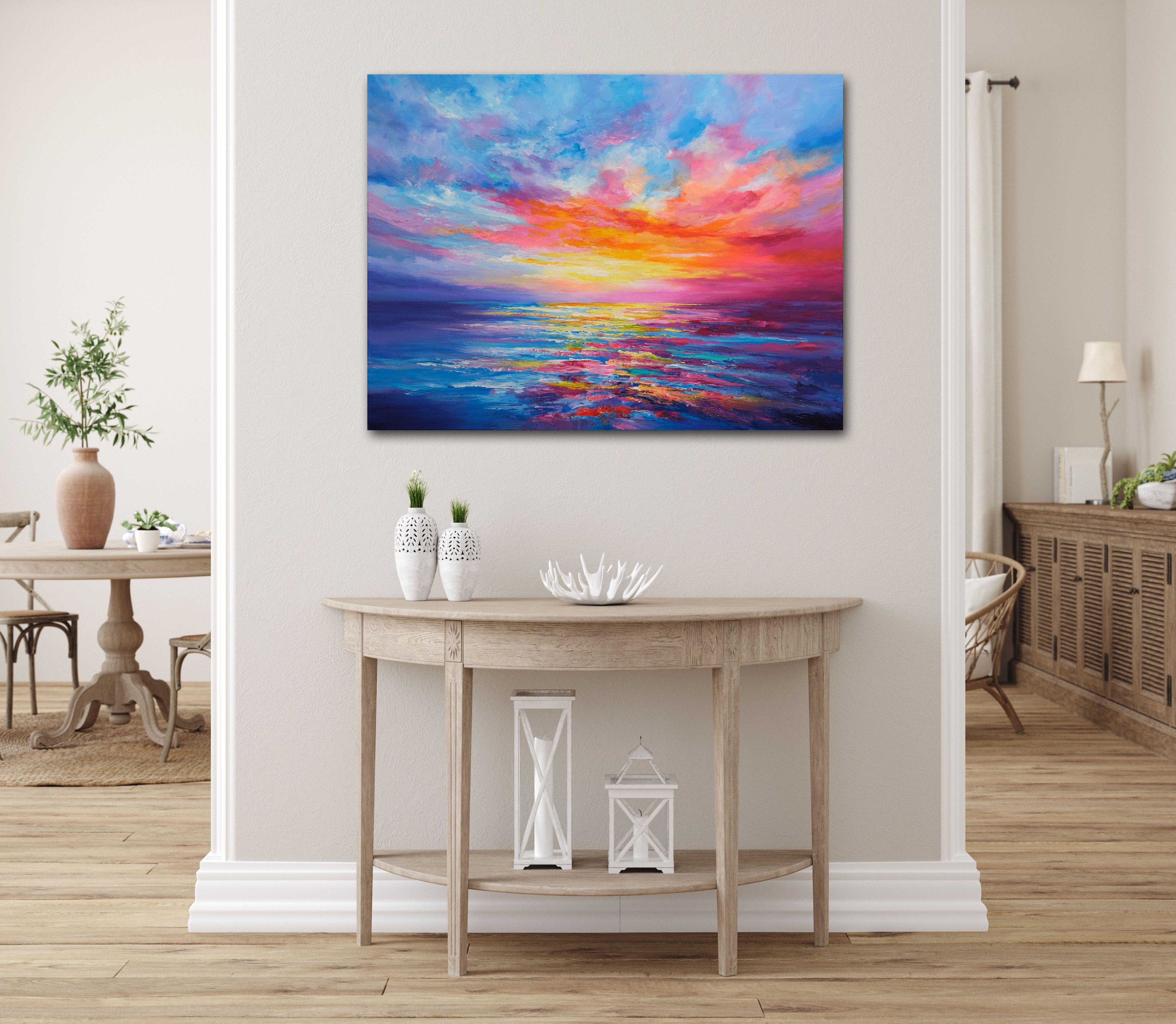 Dreaming Sunrise, Painting, Oil on Canvas For Sale 2