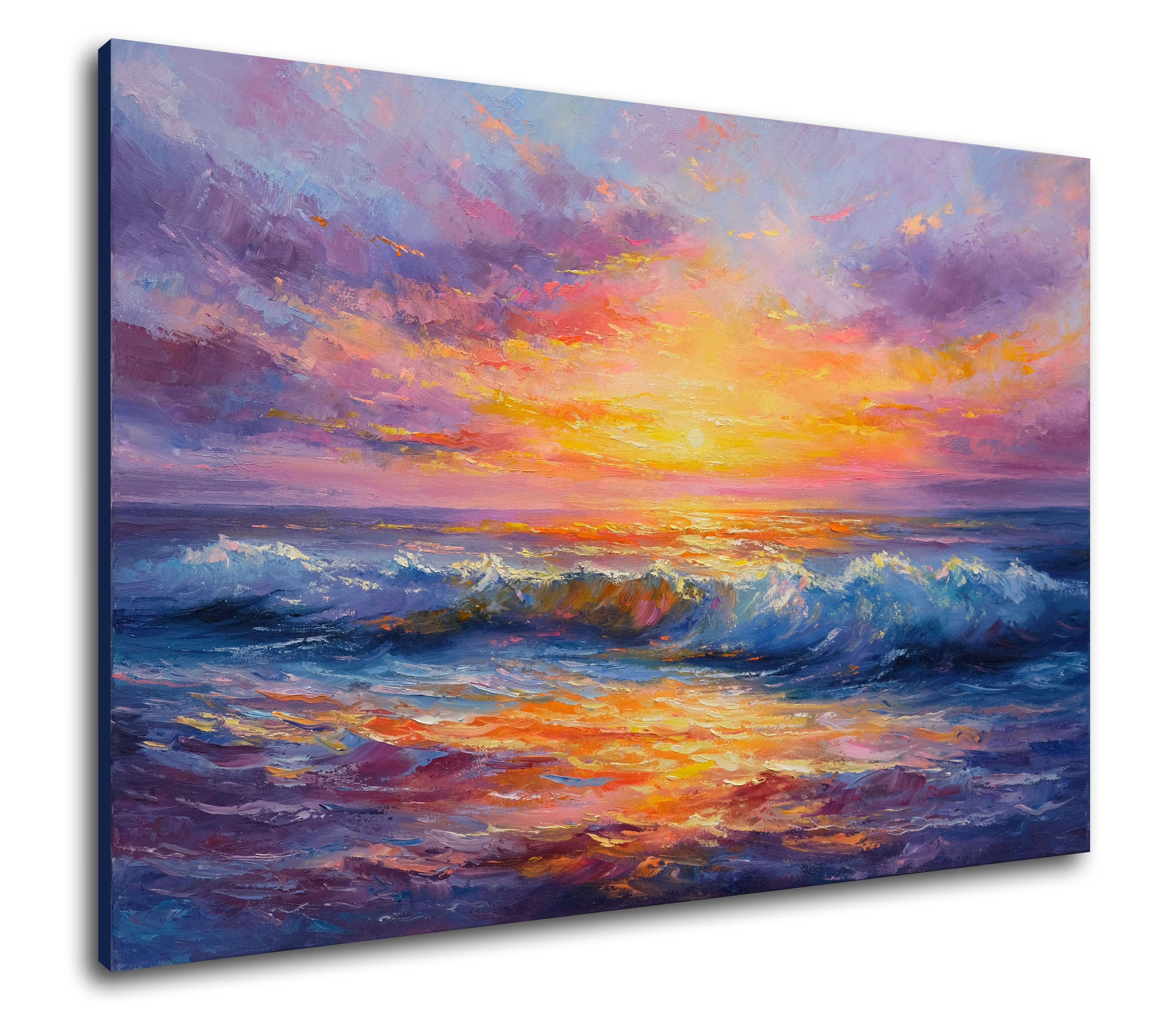 Colori sognanti del tramonto, Pittura, Olio su tela in vendita 2