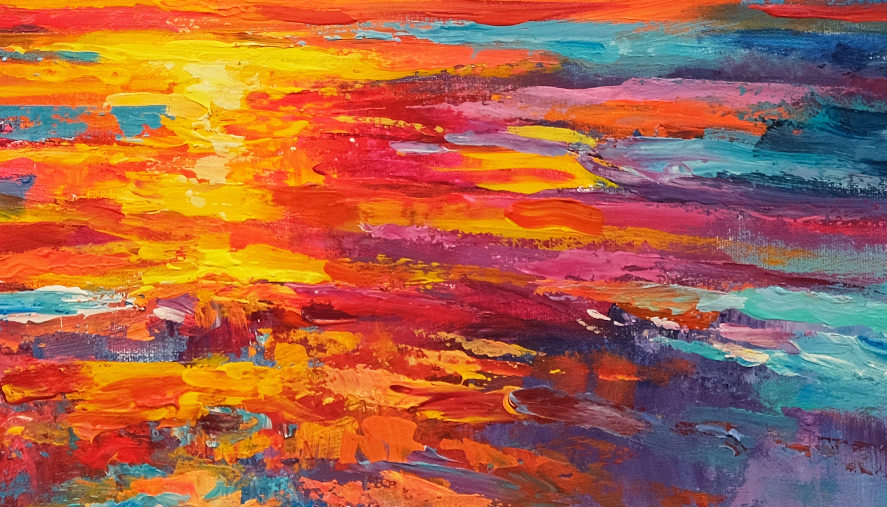 Tramonto suggestivo, Pittura, Olio su tela 1
