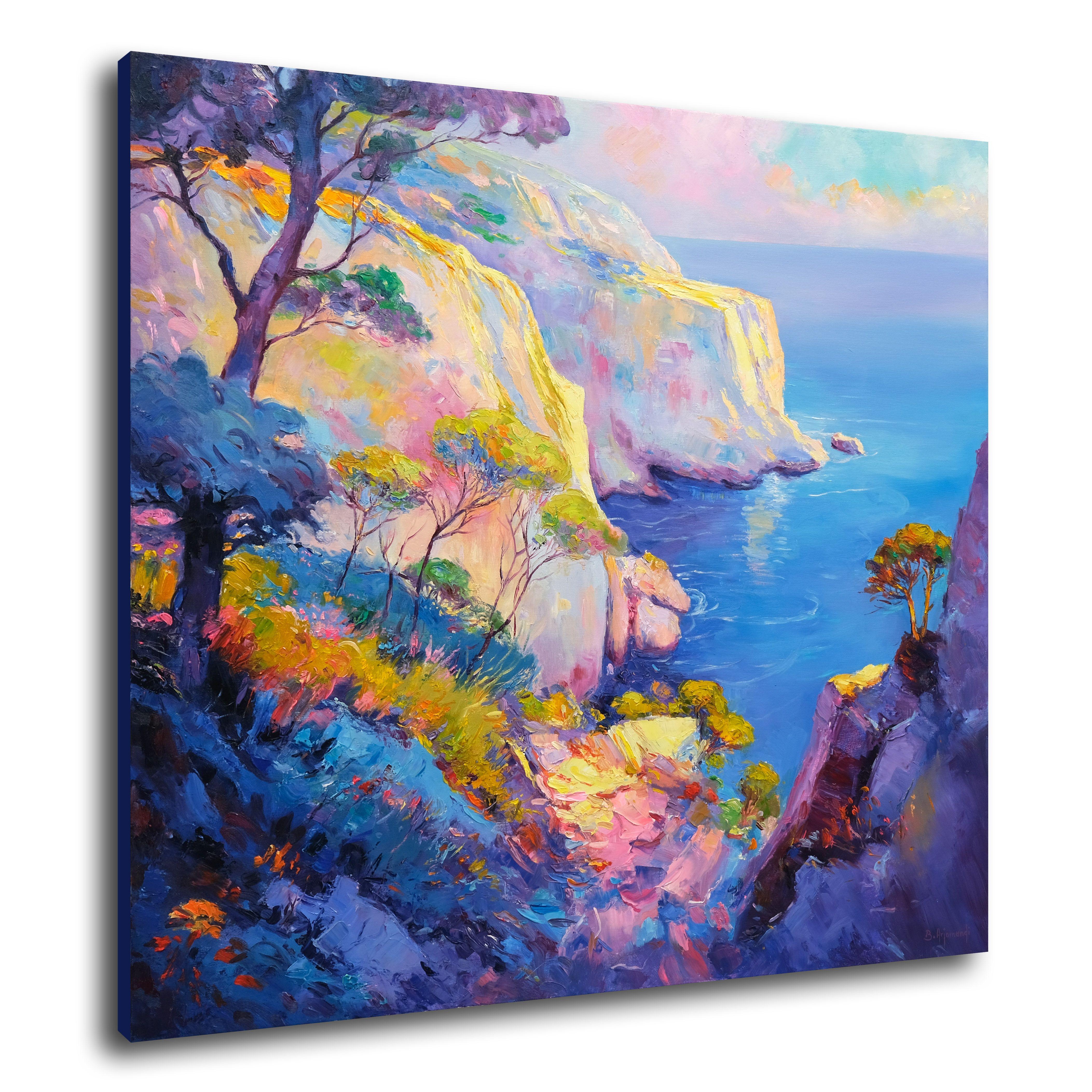 Vista de fantasía, Pintura, Óleo sobre lienzo 2
