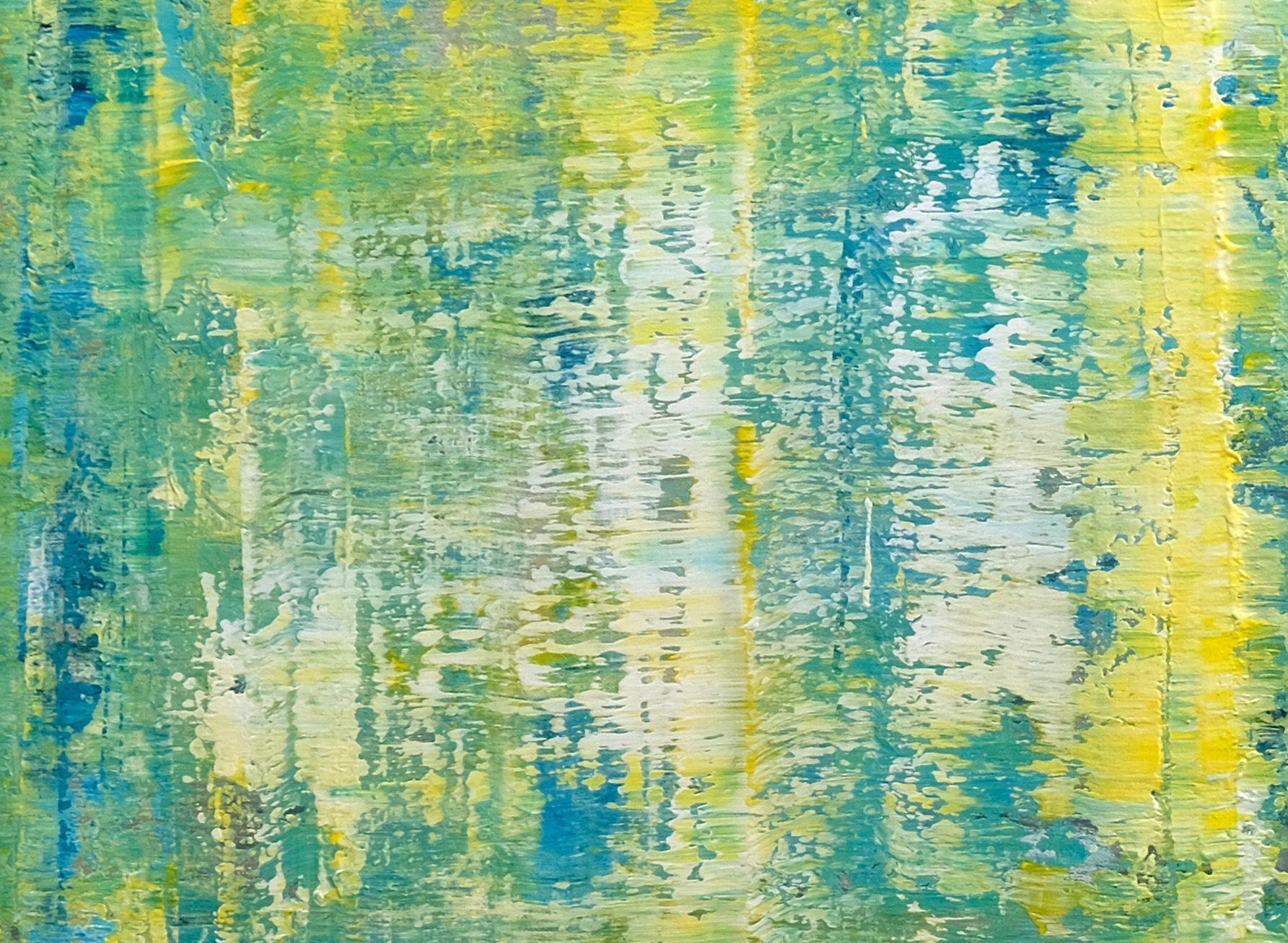 Green Abstract Composition II, Painting, Acrylic on Canvas For Sale 1