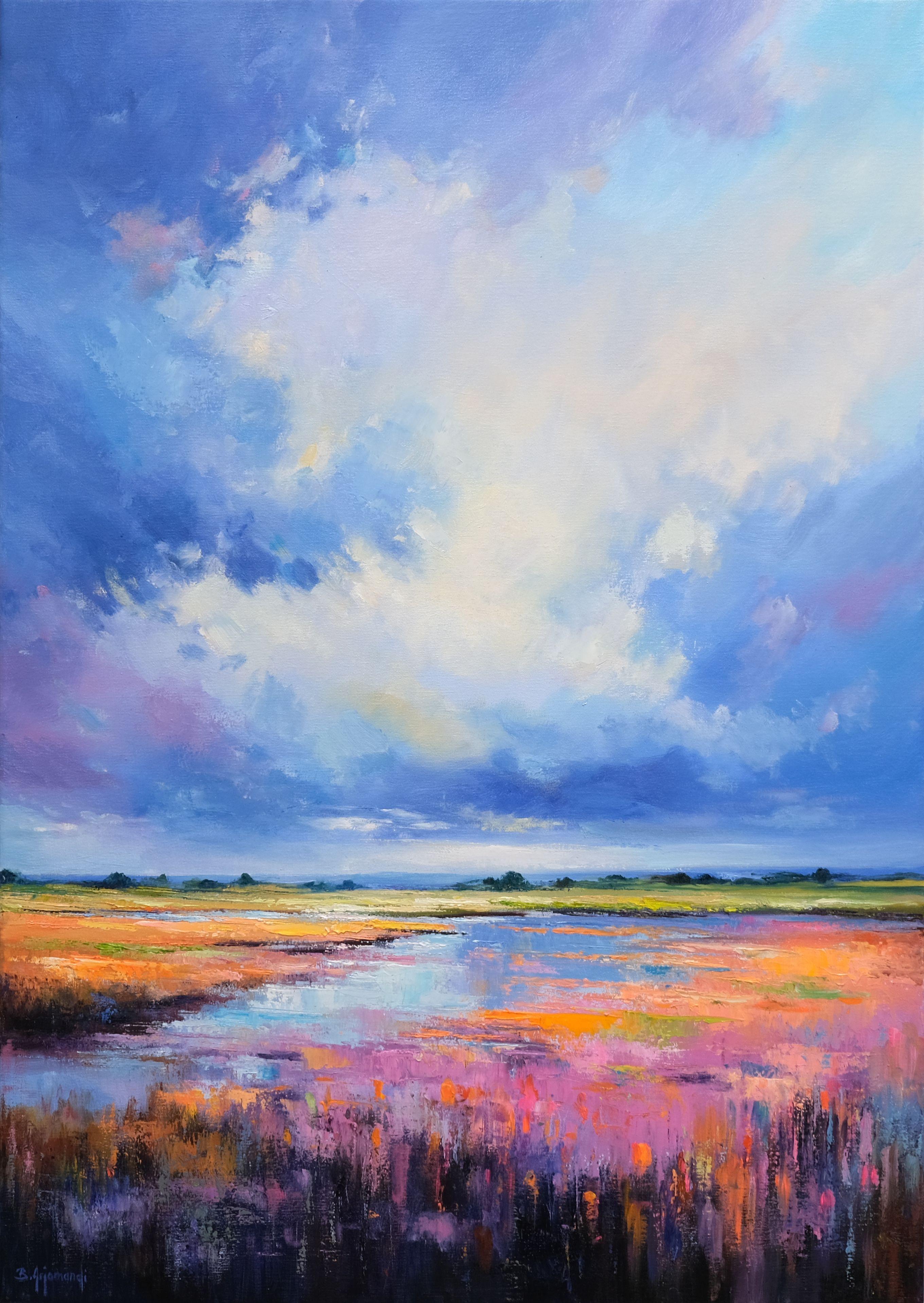 Paesaggio magico, Pittura, Olio su tela - Painting di Behshad Arjomandi
