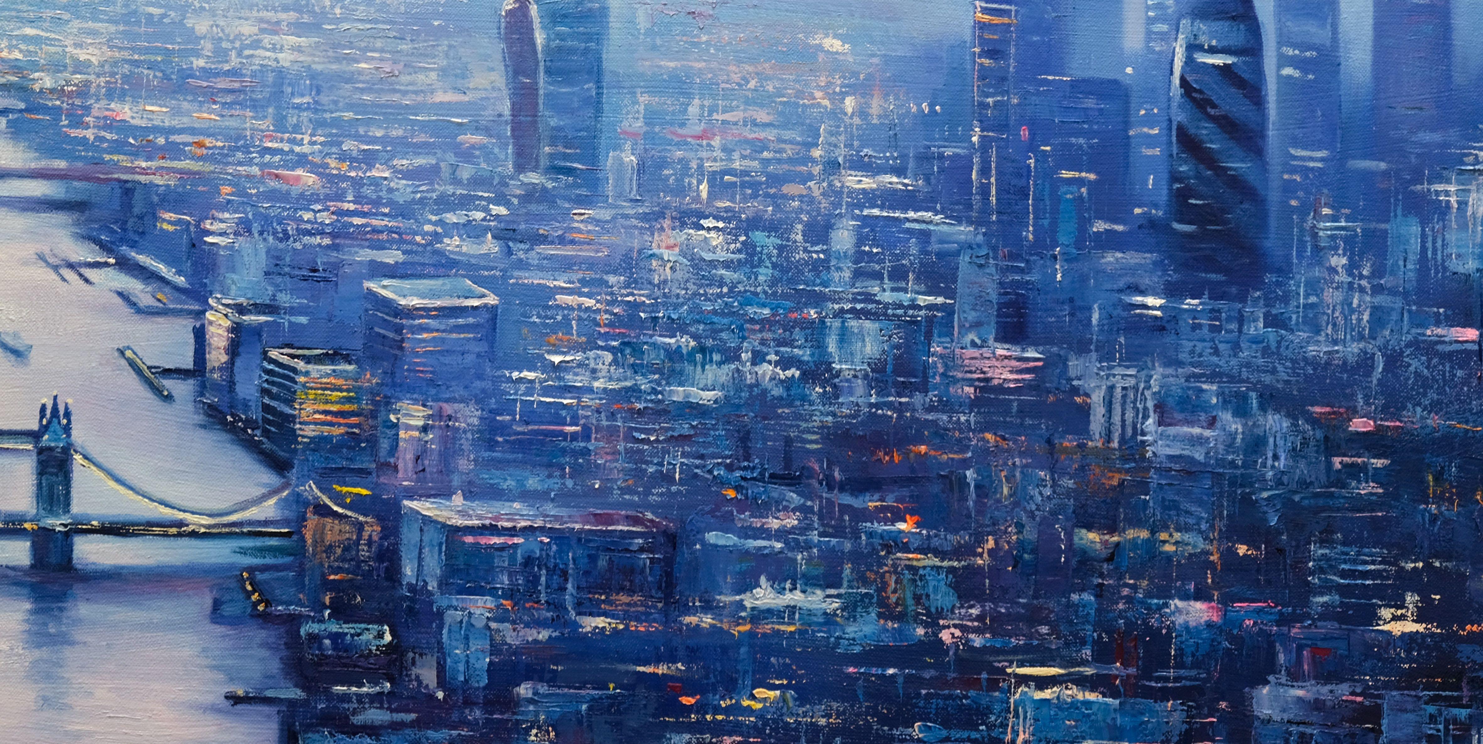 Magical London II, Painting, Oil on Canvas For Sale 2