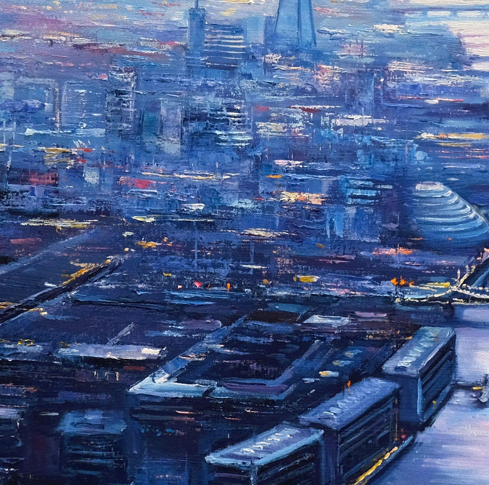 Magical London II, Painting, Oil on Canvas For Sale 3