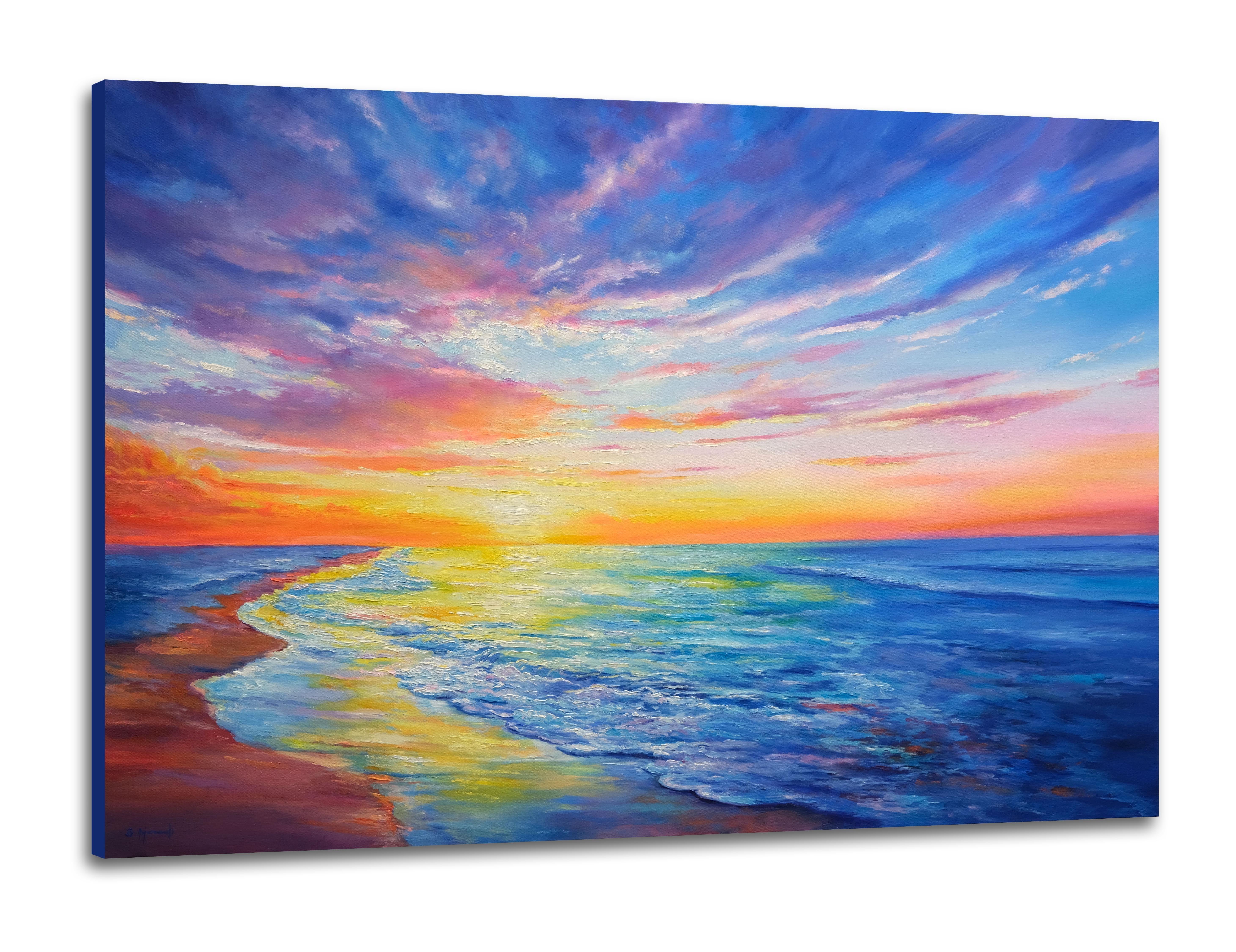 Magical Seascape, Painting, Oil on Canvas For Sale 4