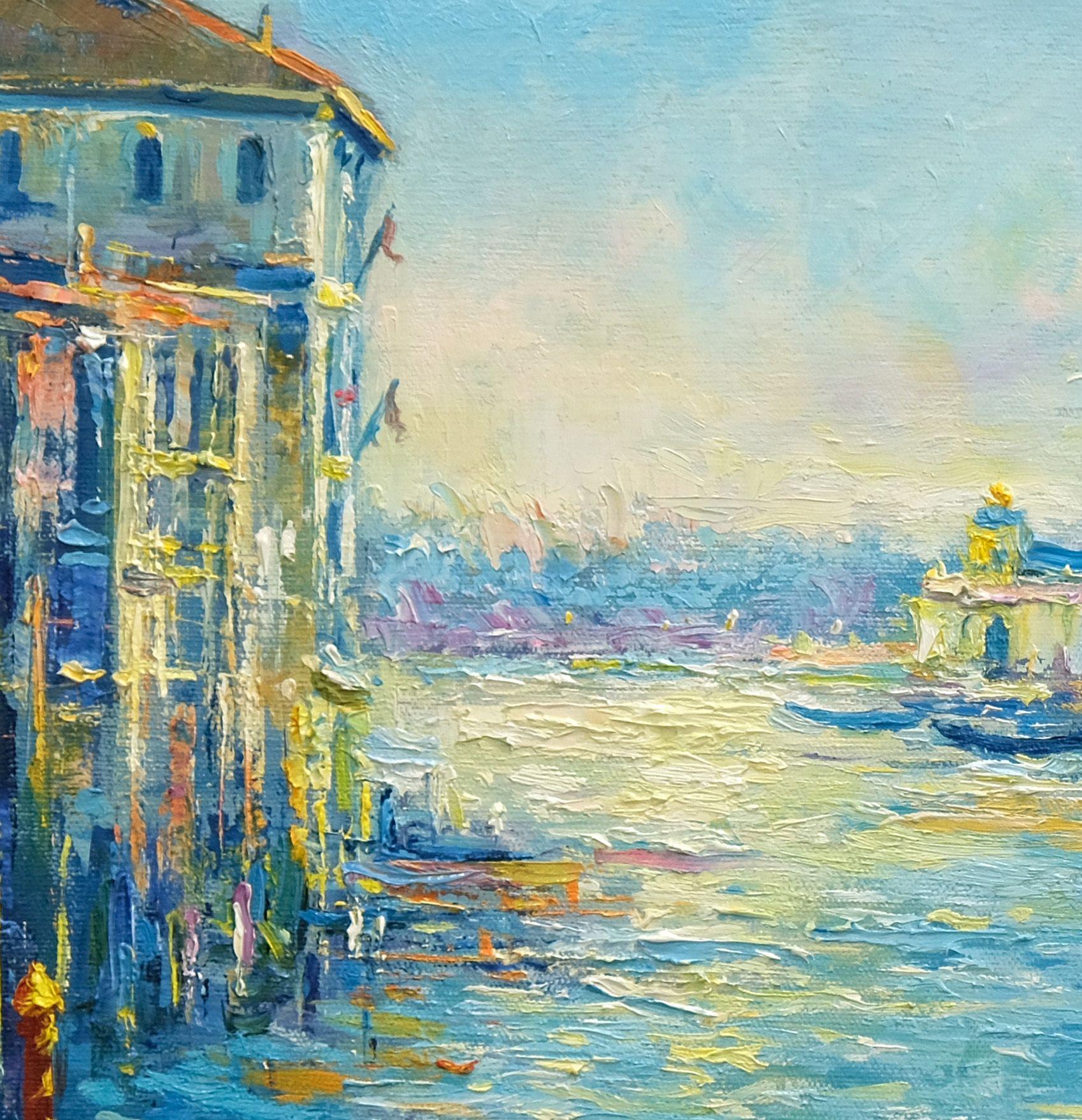 Magical Venice, Painting, Oil on Canvas For Sale 3