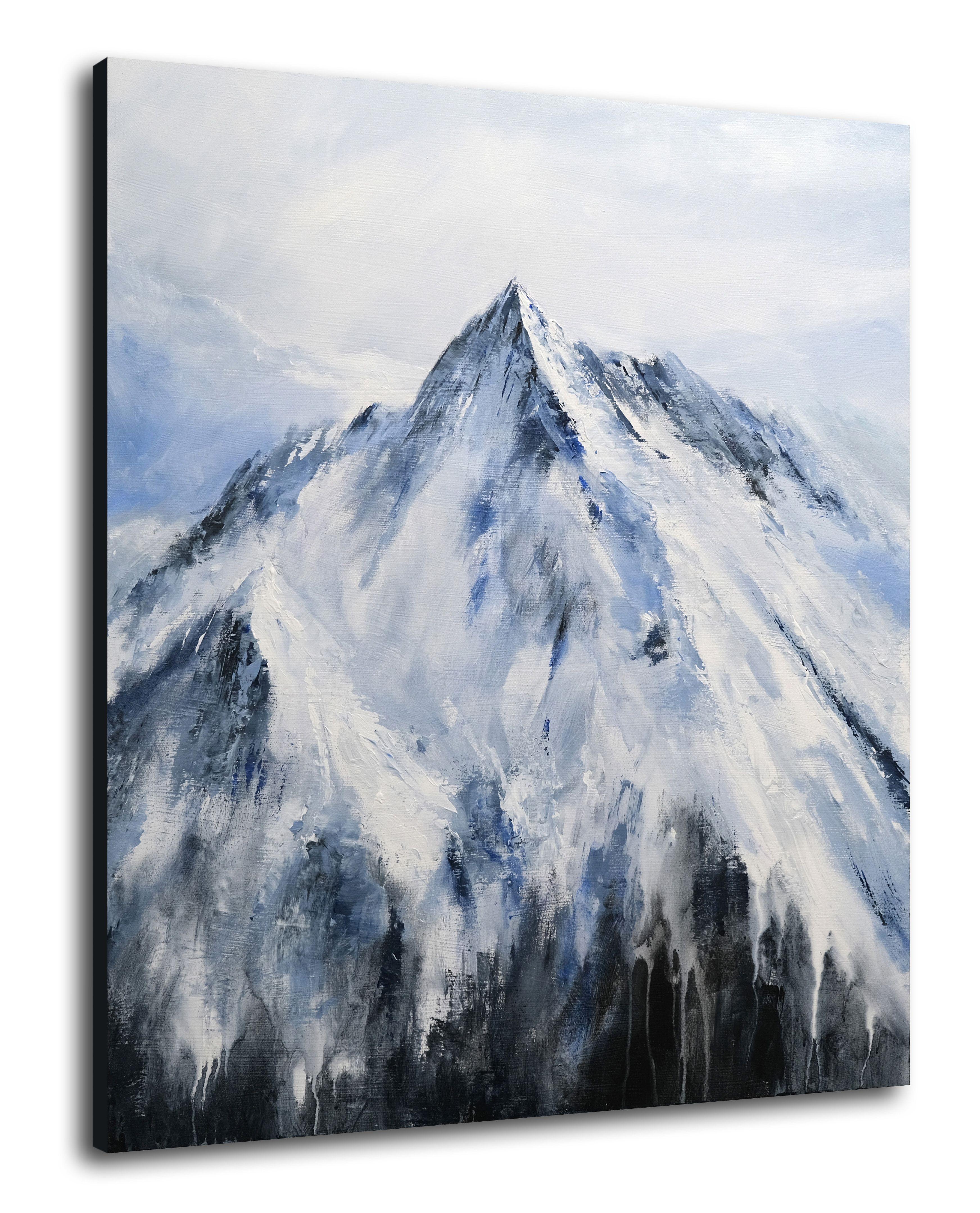 Majestic Alps Landscape, Painting, Acrylic on Canvas For Sale 4