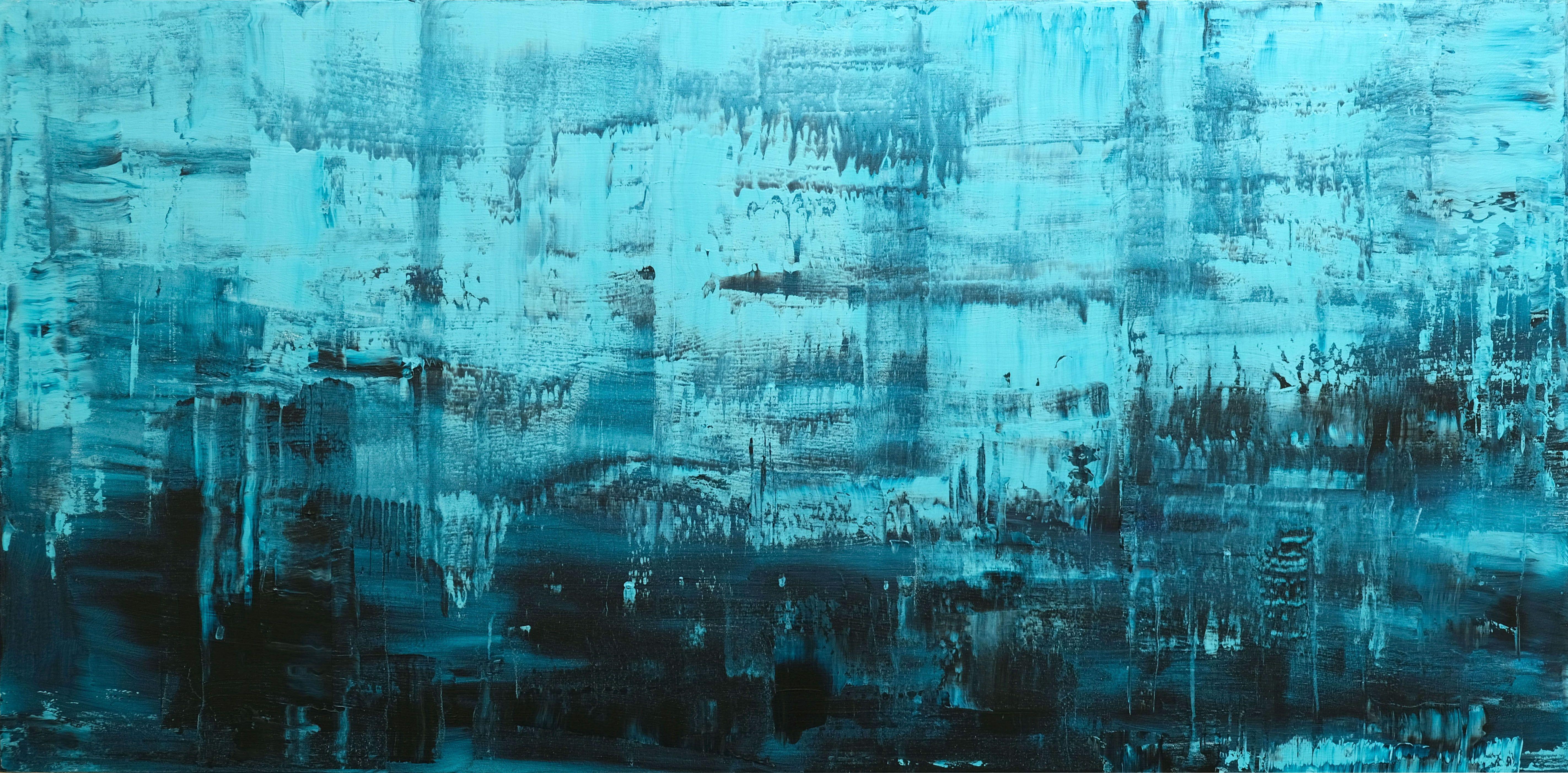 Behshad Arjomandi Abstract Painting - Ocean Blues, Painting, Acrylic on Canvas