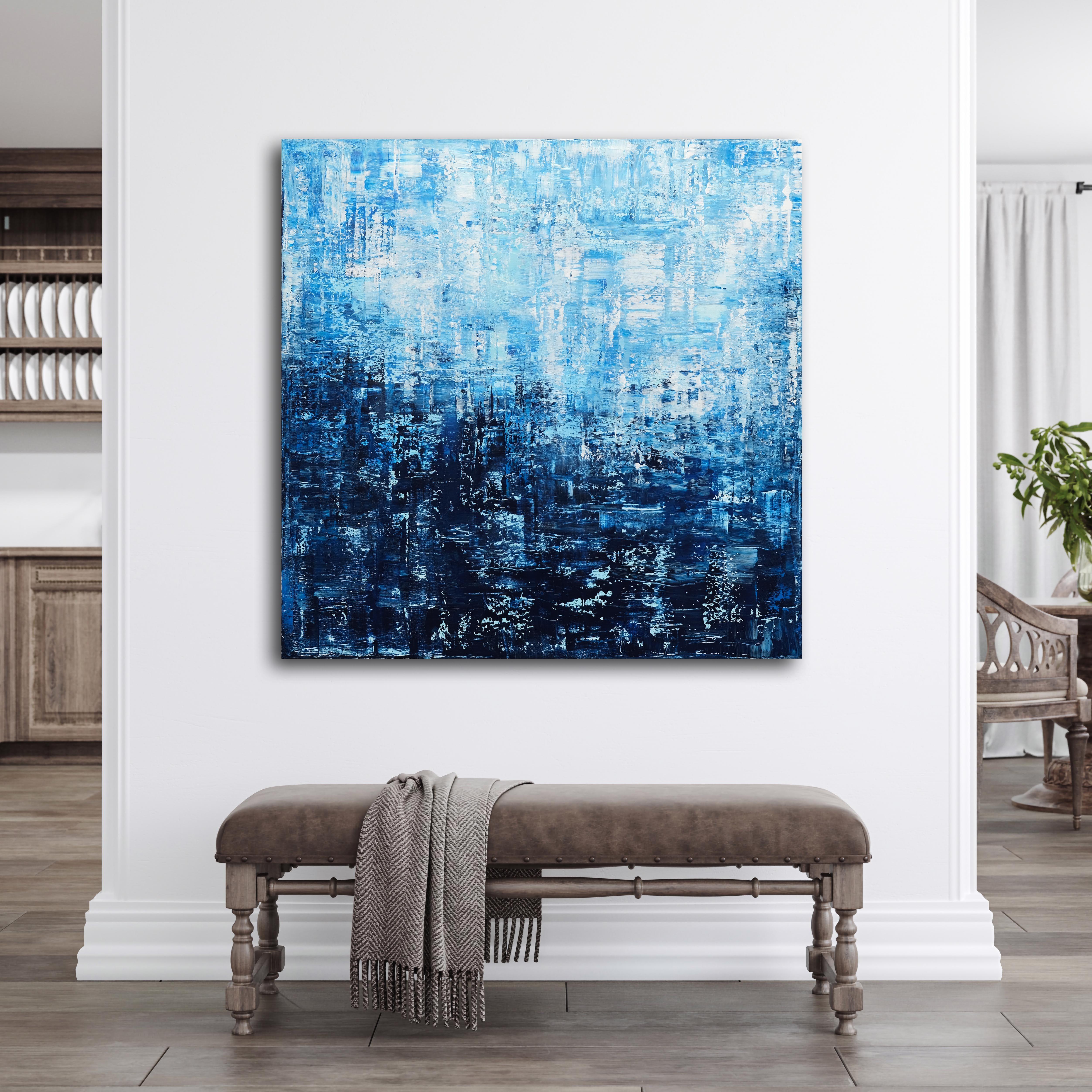 Sinfonía oceánica, Pintura, Acrílico sobre lienzo - Painting de Behshad Arjomandi