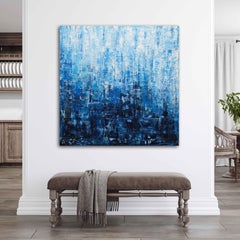 Oceanic Blue Fantasy, Painting, Acrylic on Canvas