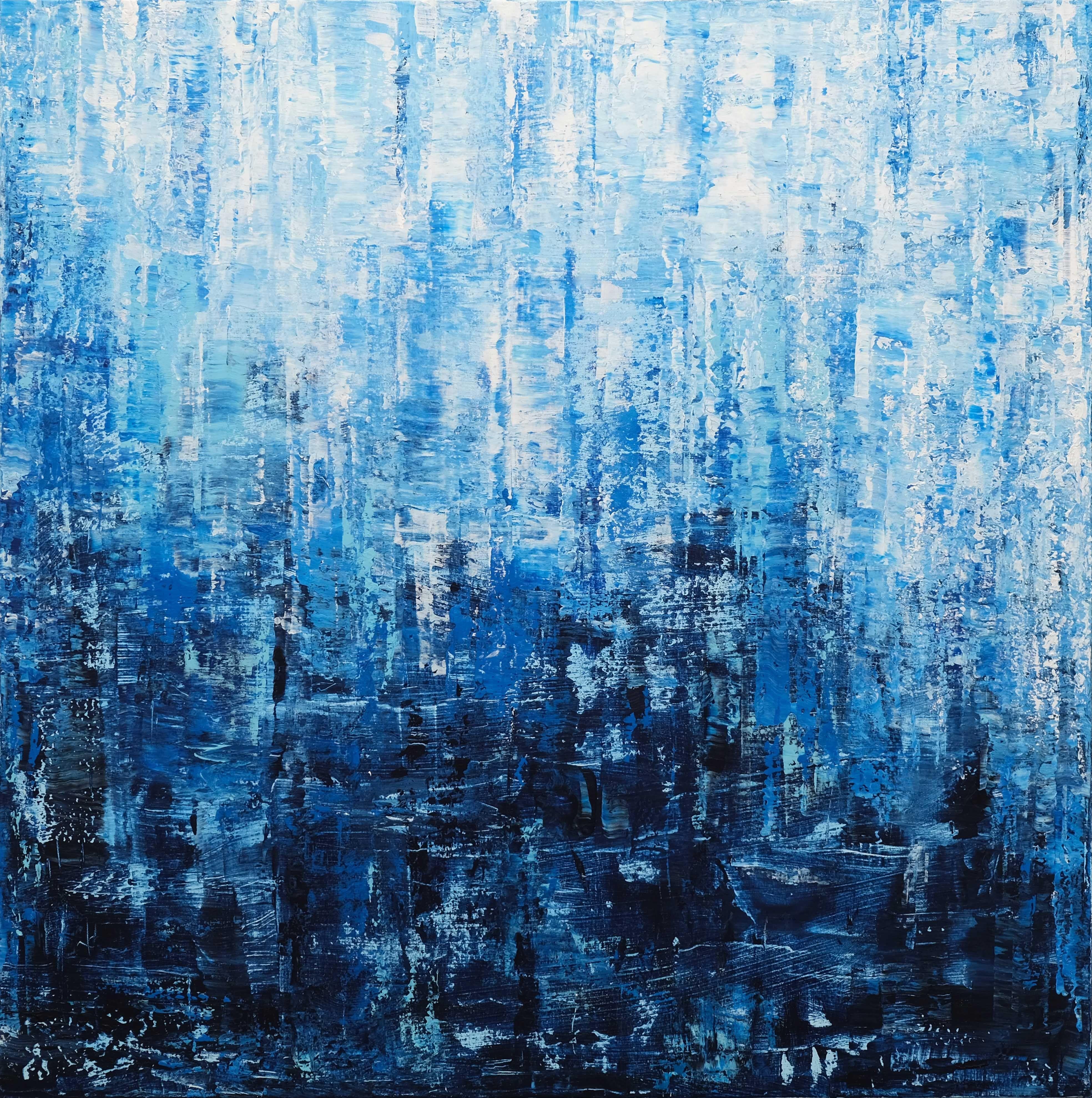 Oceanic Blue Fantasy, Painting, Acrylic on Canvas