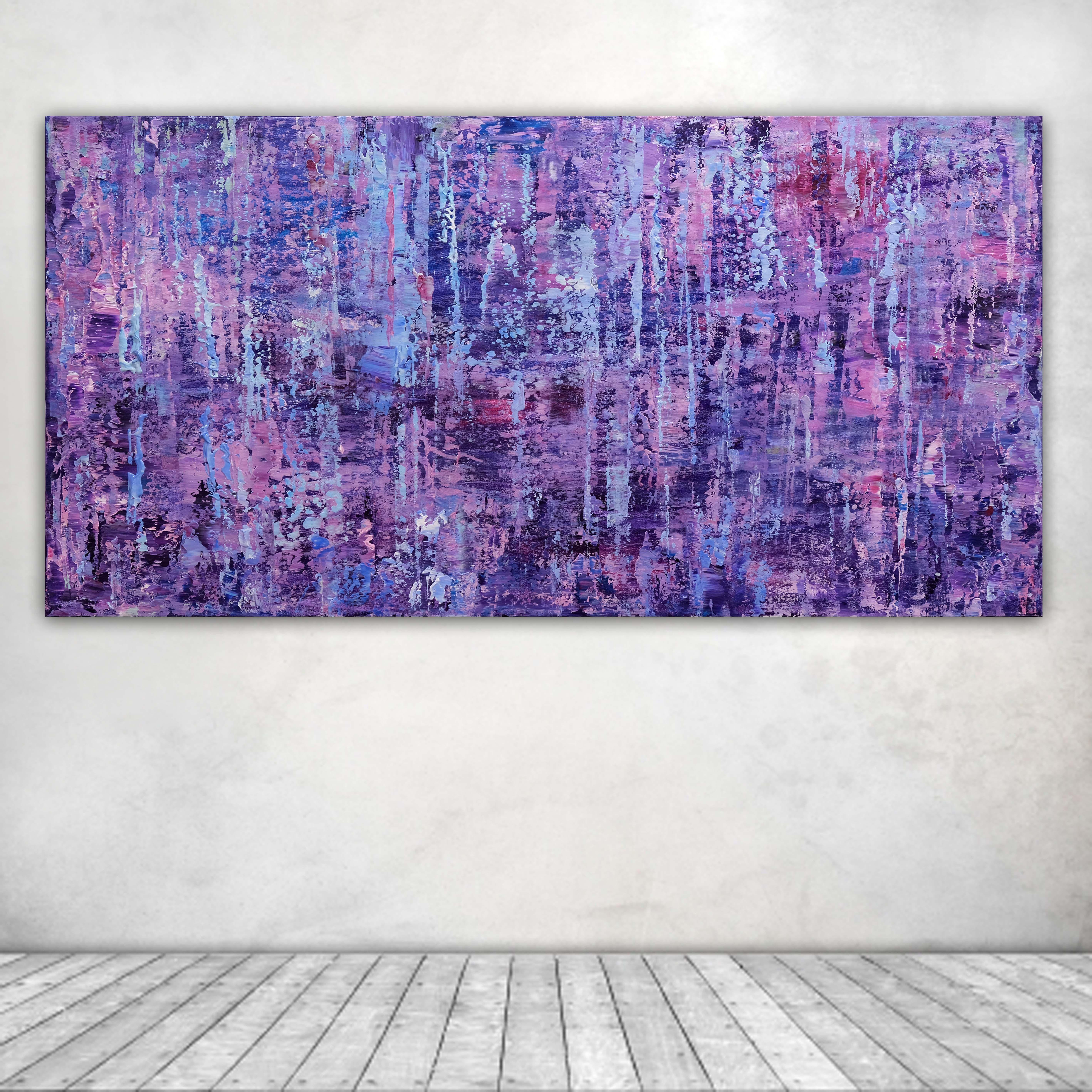 Purple Serenade, Painting, Acrylic on Canvas For Sale 1