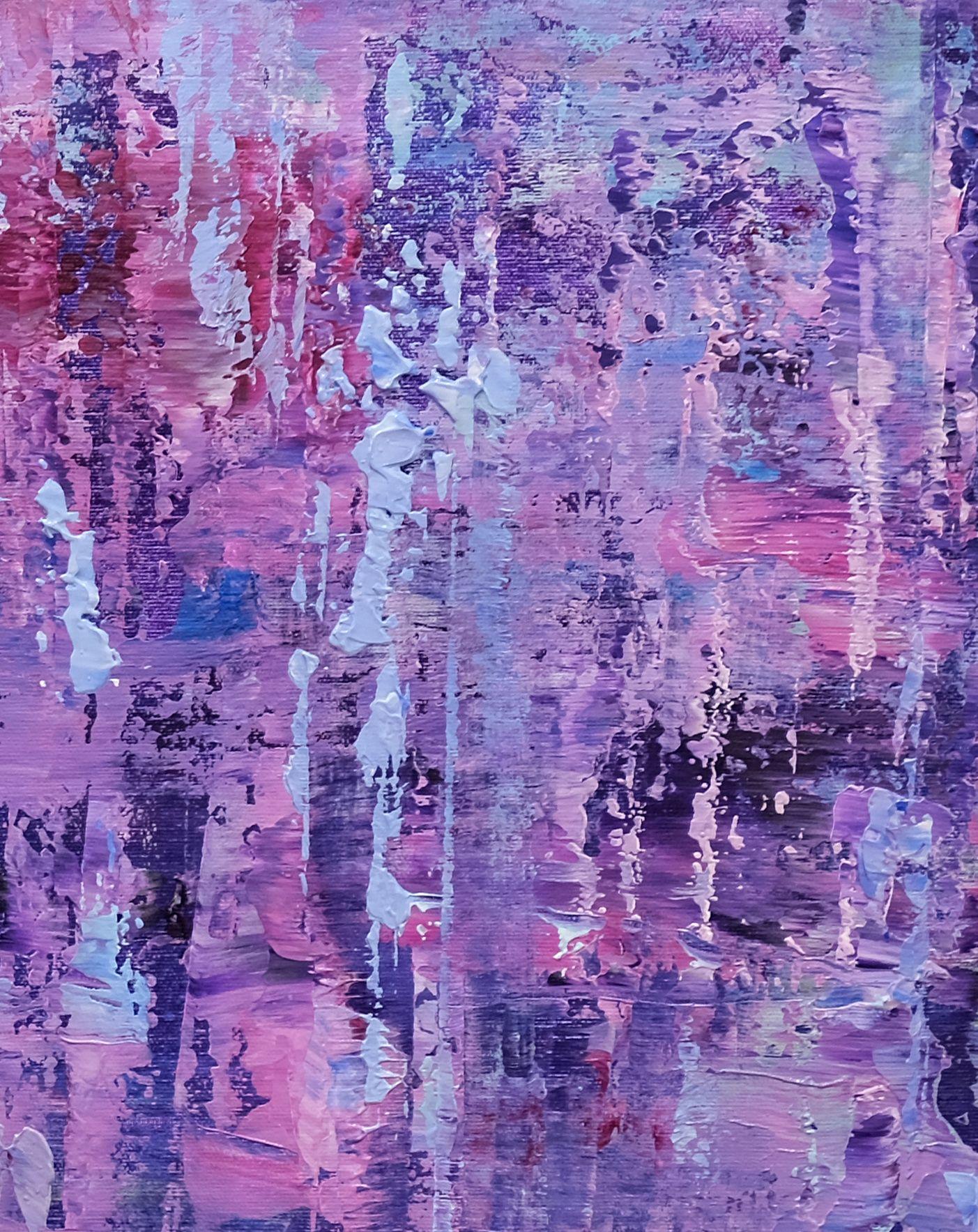 Purple Serenade, Painting, Acrylic on Canvas For Sale 3