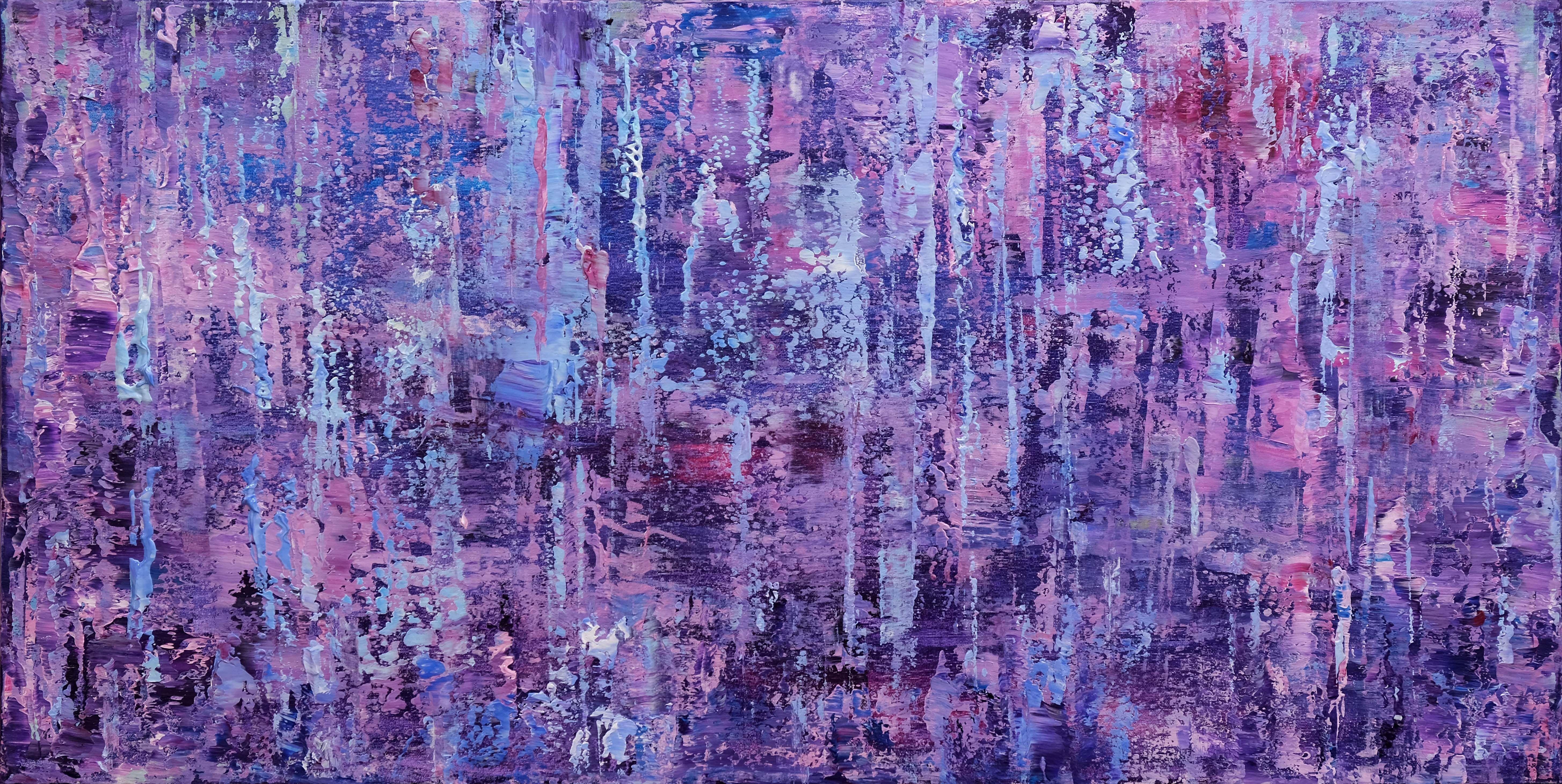 Behshad Arjomandi Abstract Painting - Purple Serenade, Painting, Acrylic on Canvas