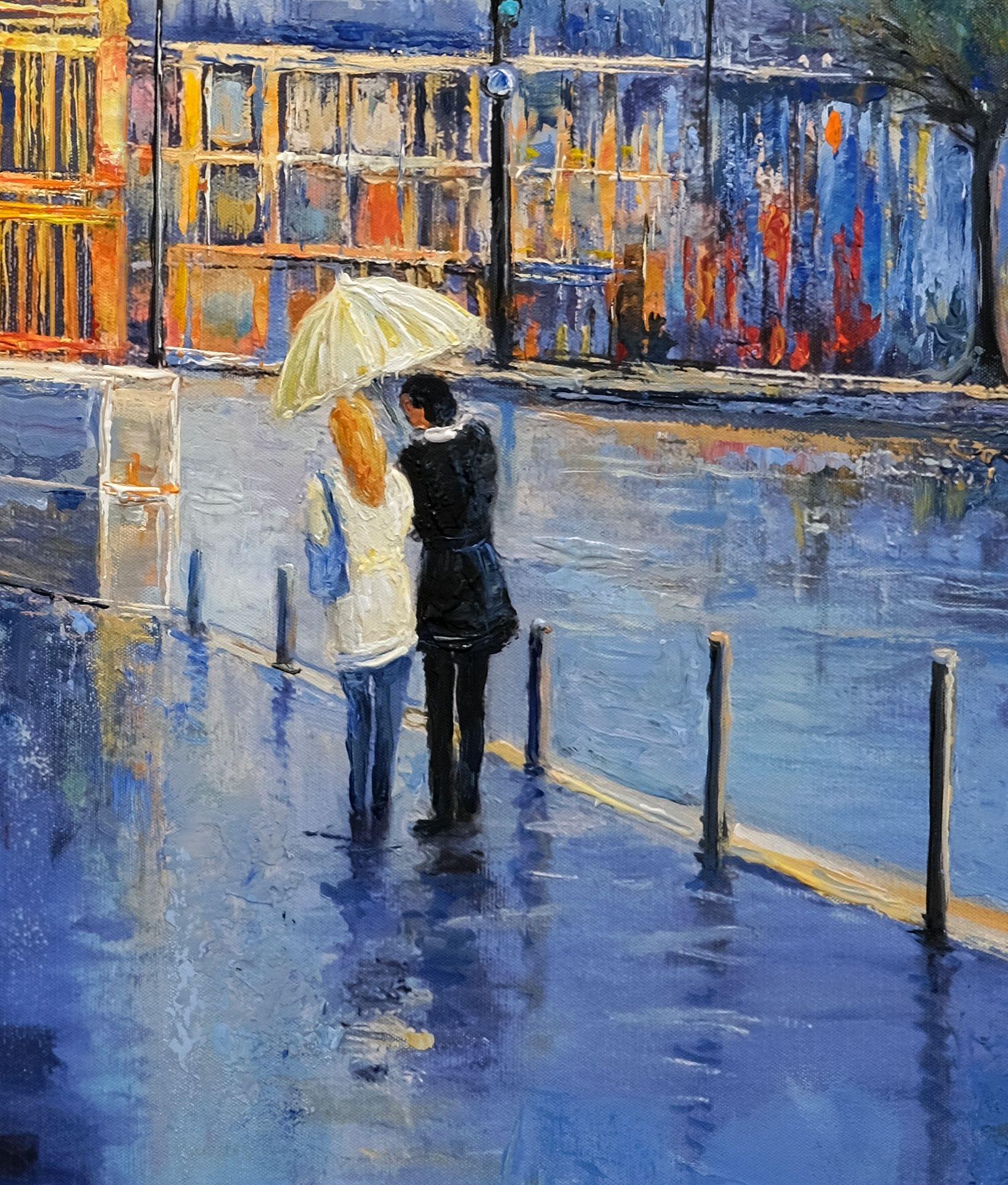 Londres lluvioso, Pintura, Acrílico sobre lienzo en venta 1
