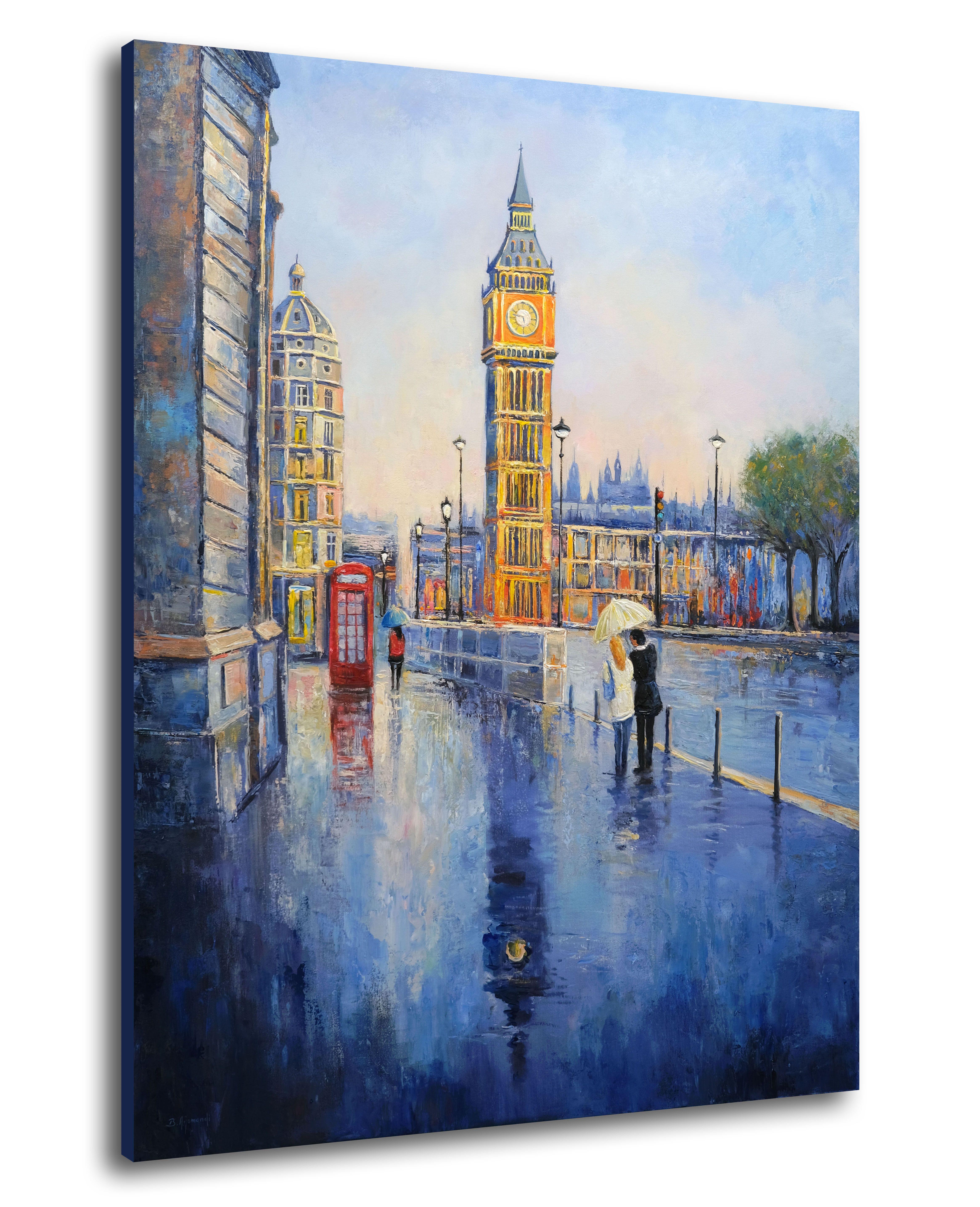 Londres lluvioso, Pintura, Acrílico sobre lienzo en venta 2