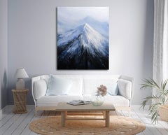 Snowy Mountains, Painting, Acrylic on Canvas