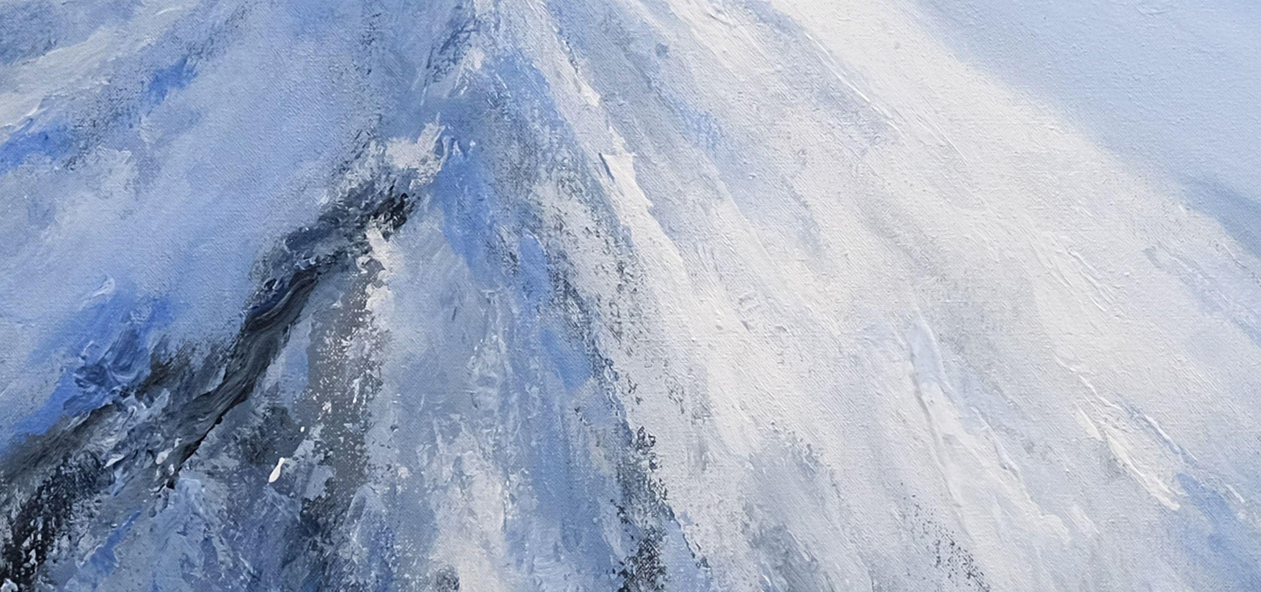 Snowy Mountains, Painting, Acrylic on Canvas For Sale 3