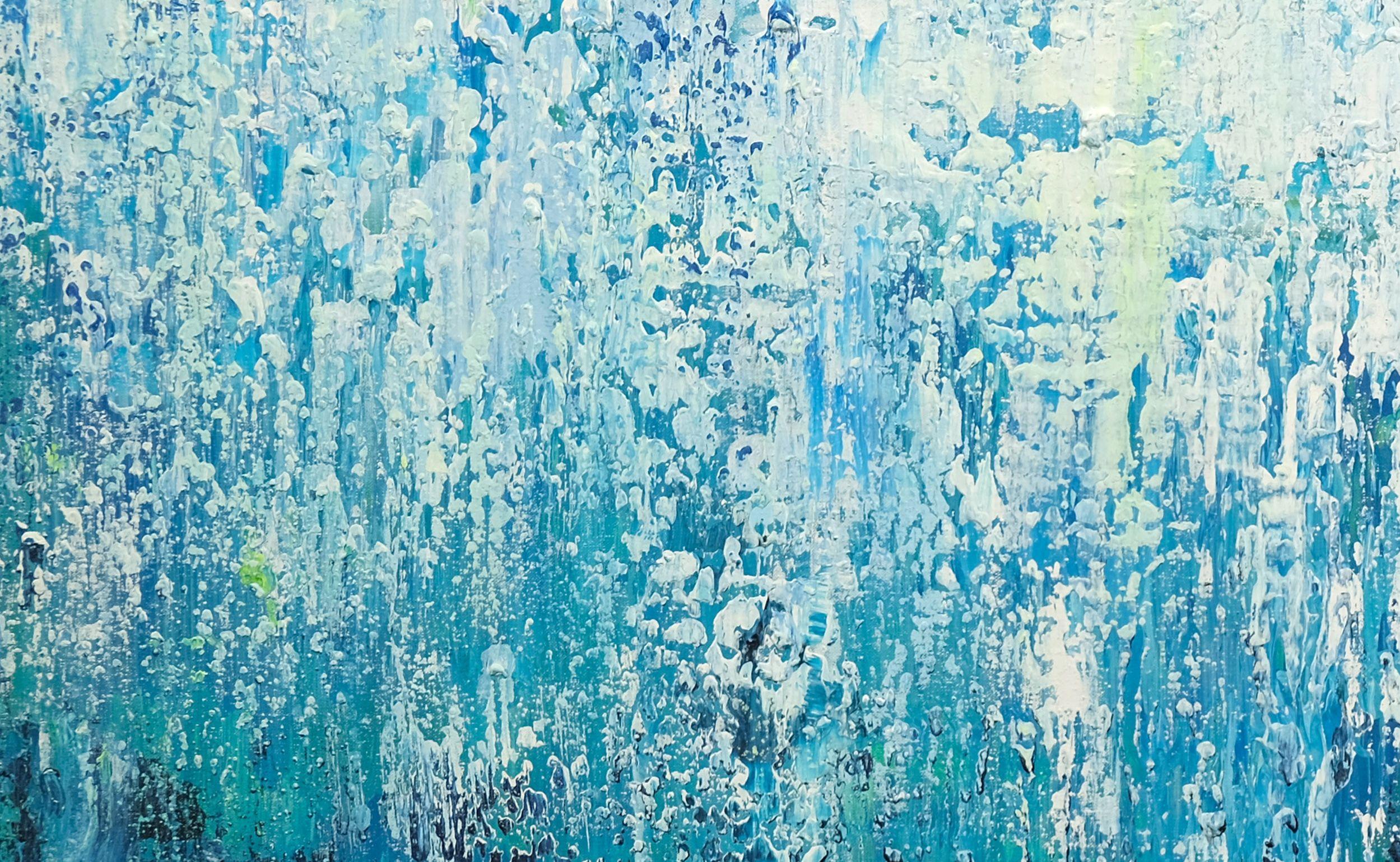 Spring Rain, Painting, Acrylic on Canvas For Sale 2