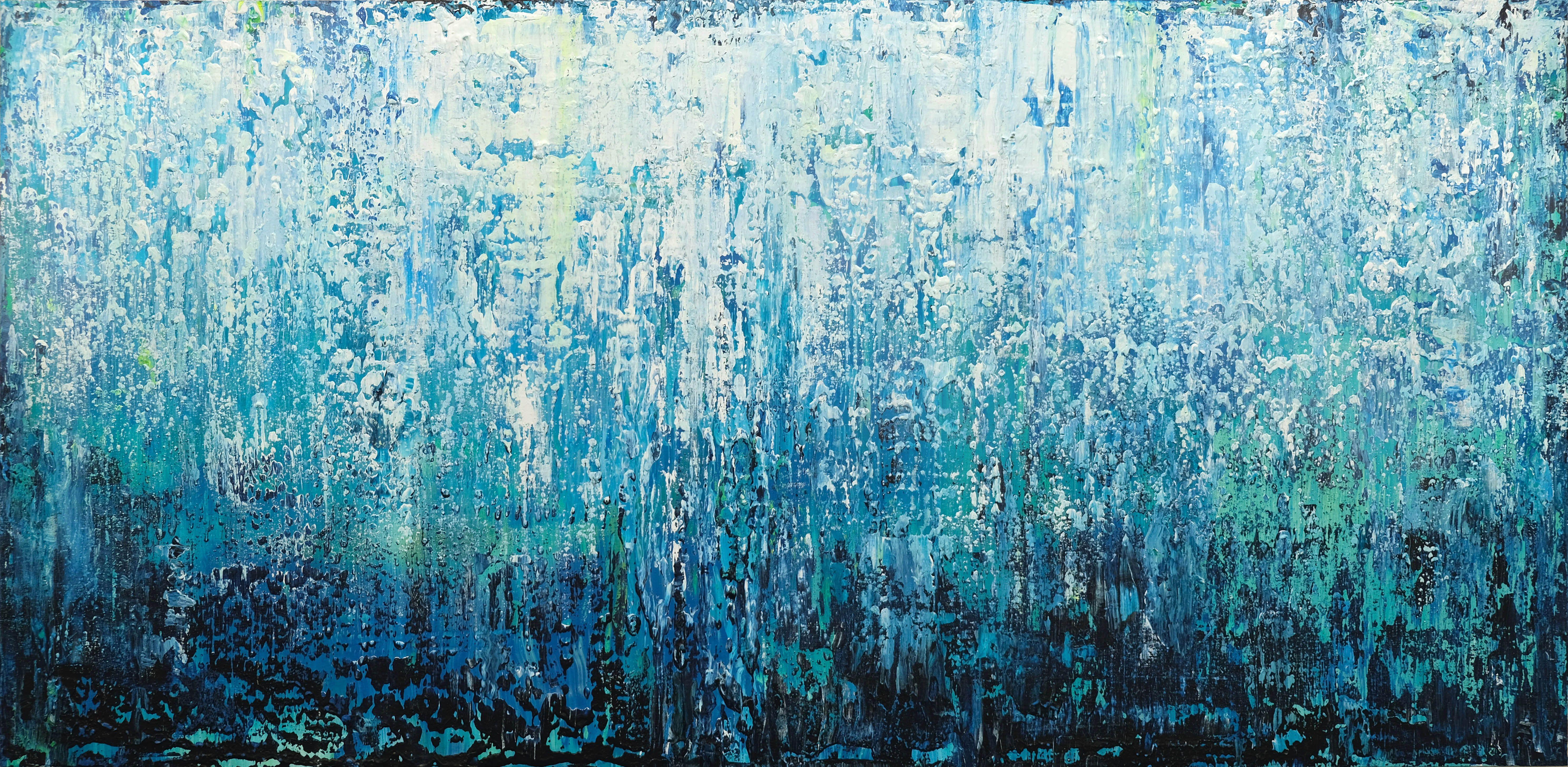Abstract Painting di Behshad Arjomandi - Pioggia di primavera, Pittura, Acrilico su tela