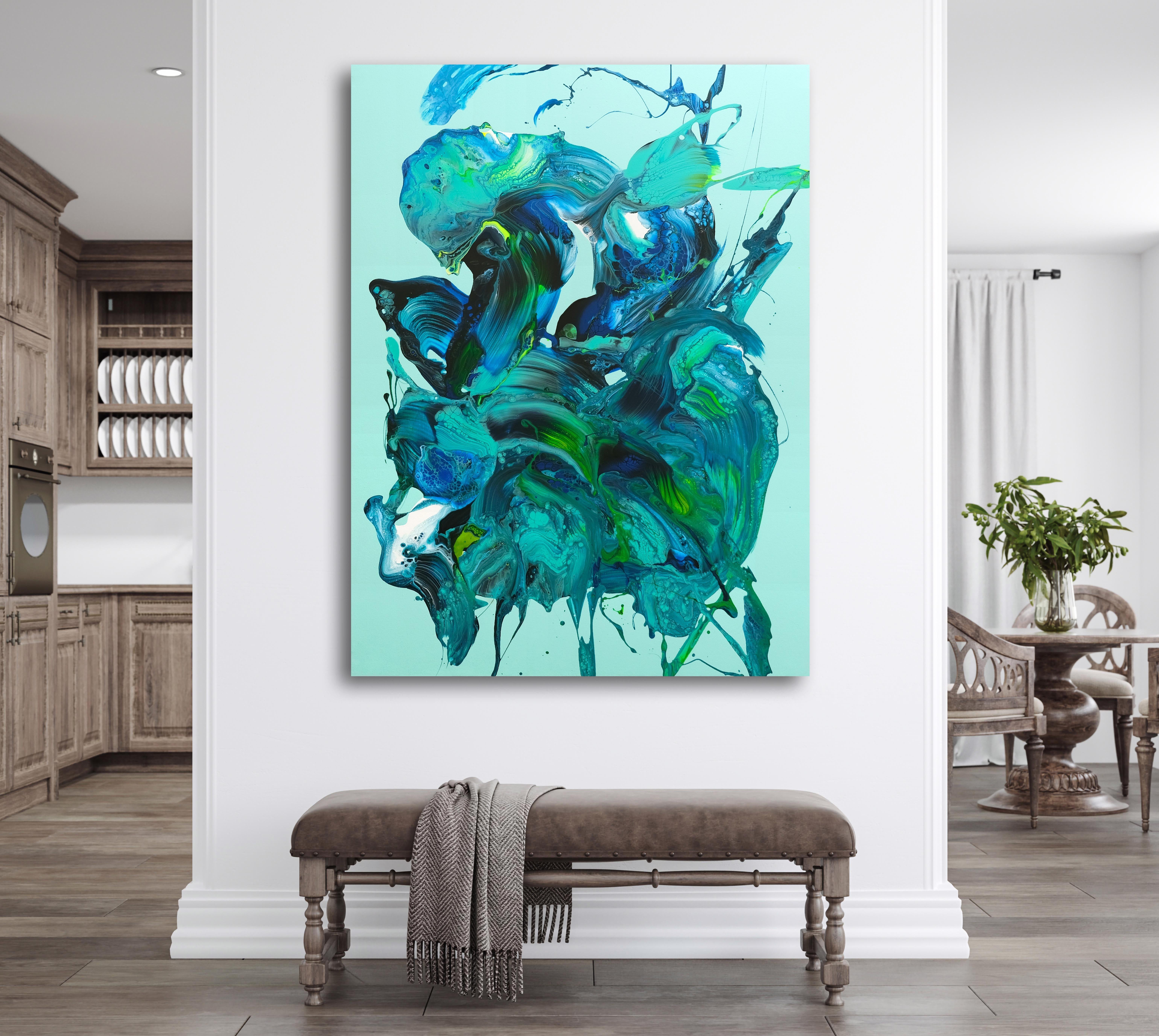 Sommerträume, Gemälde, Acryl auf Leinwand (Abstrakter Expressionismus), Painting, von Behshad Arjomandi