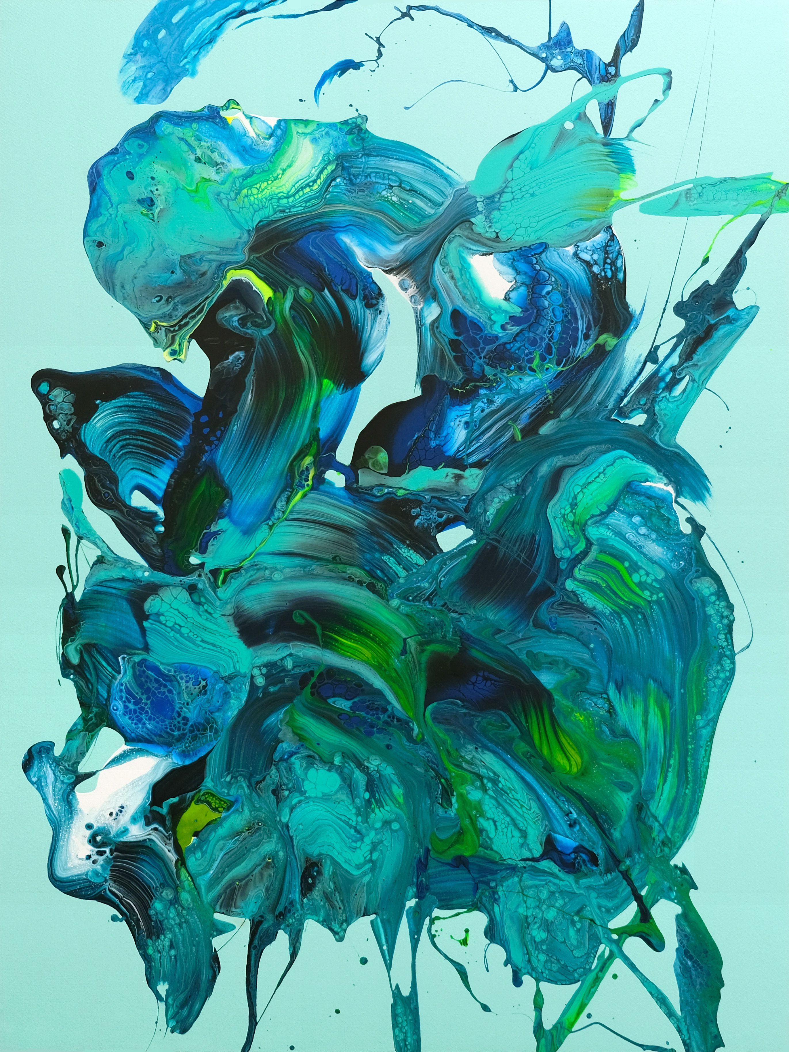 Sommerträume, Gemälde, Acryl auf Leinwand – Painting von Behshad Arjomandi