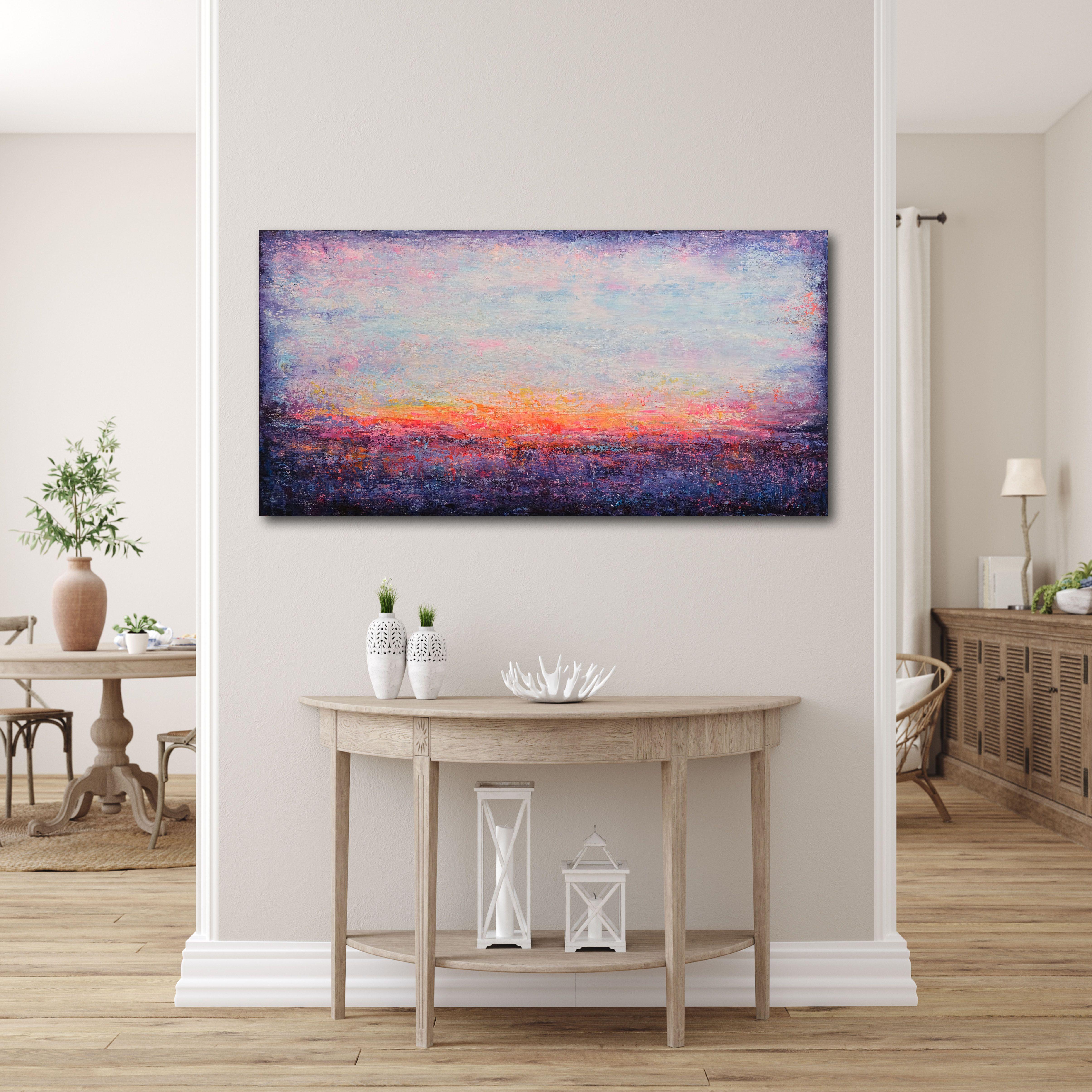 Sogno del tramonto, Pittura, Olio su tela - Painting di Behshad Arjomandi