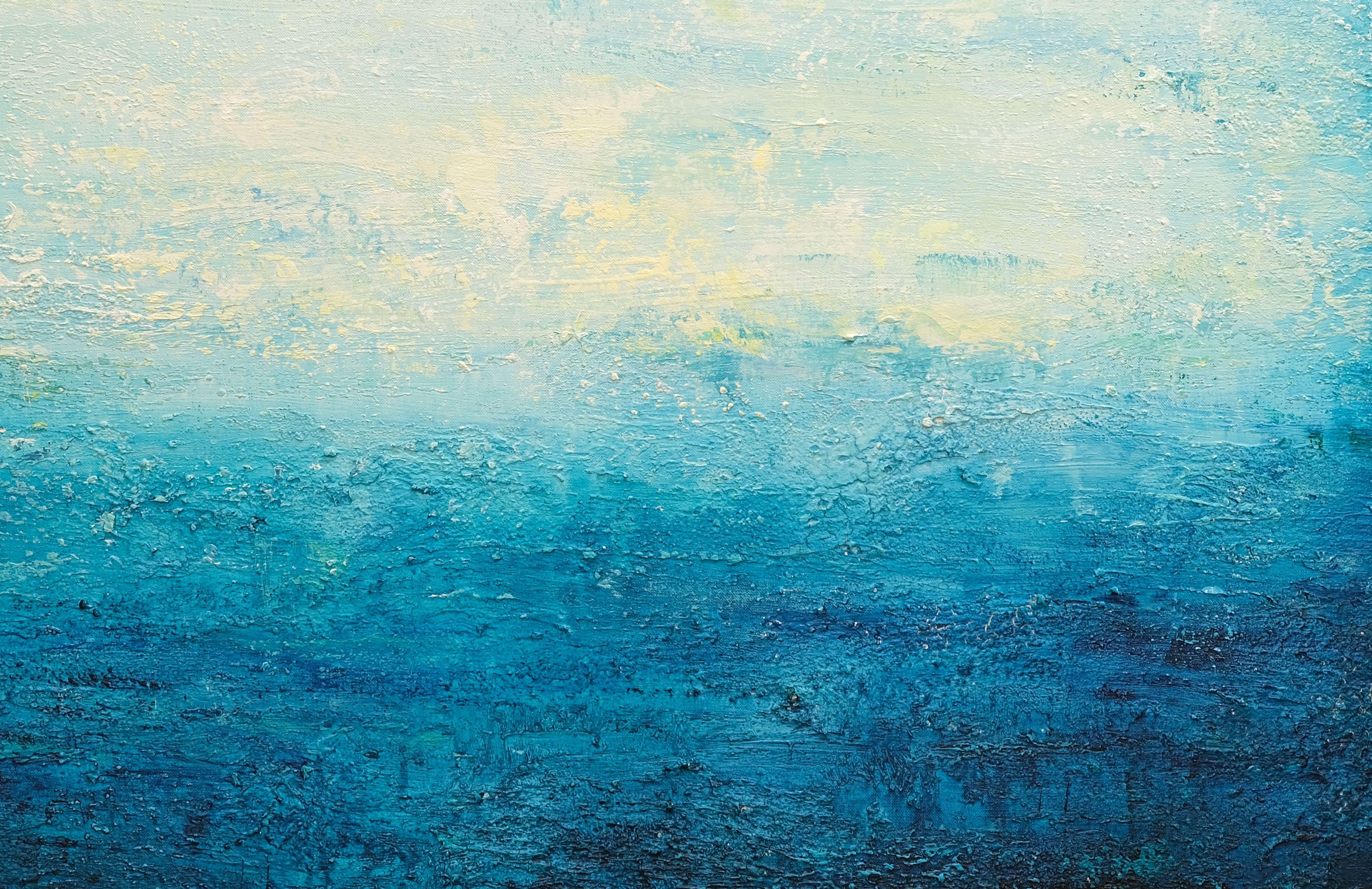 Turquoise Ocean, Painting, Acrylic on Canvas For Sale 1