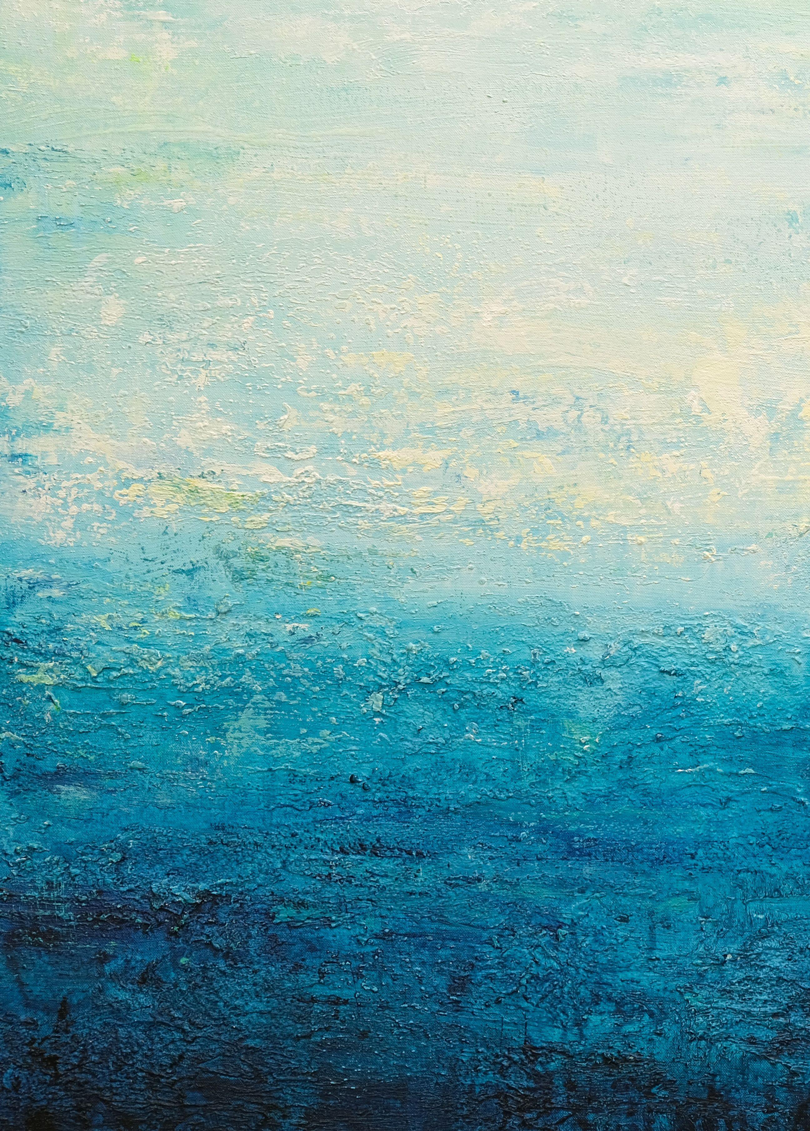 Turquoise Ocean, Painting, Acrylic on Canvas For Sale 2