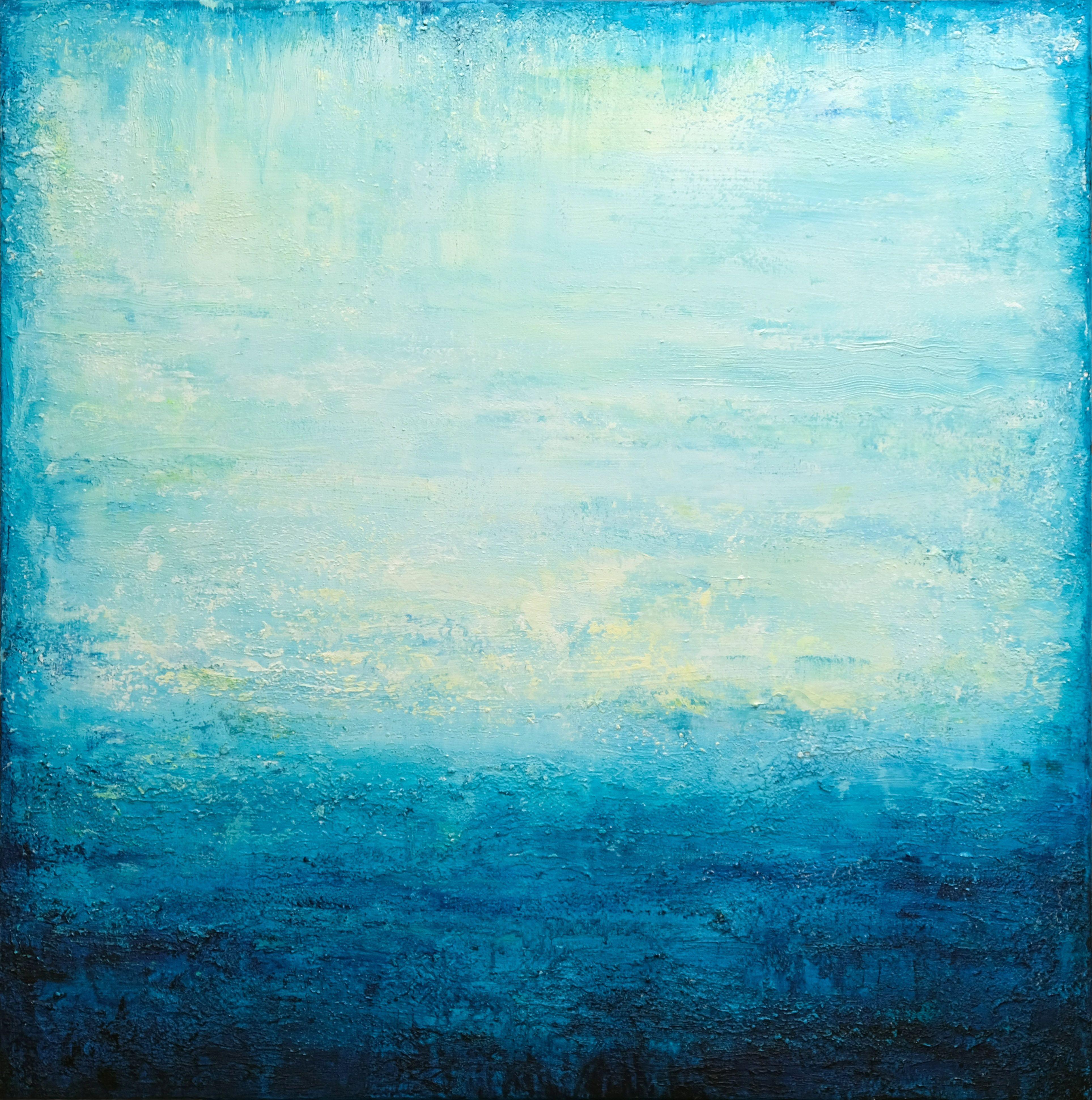 Behshad Arjomandi Abstract Painting - Turquoise Ocean, Painting, Acrylic on Canvas