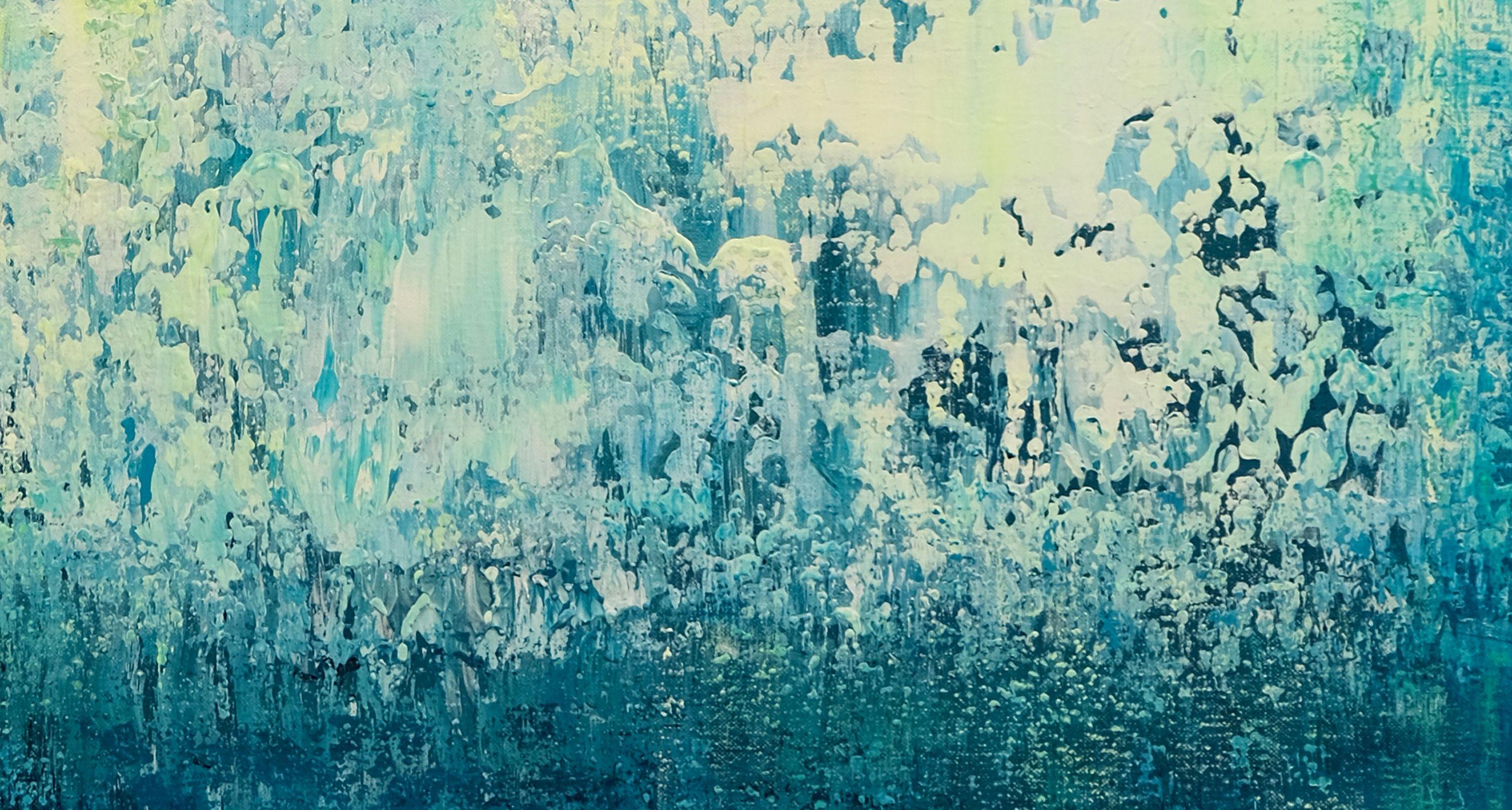 Turquesa, Pintura, Acrílico sobre lienzo en venta 1