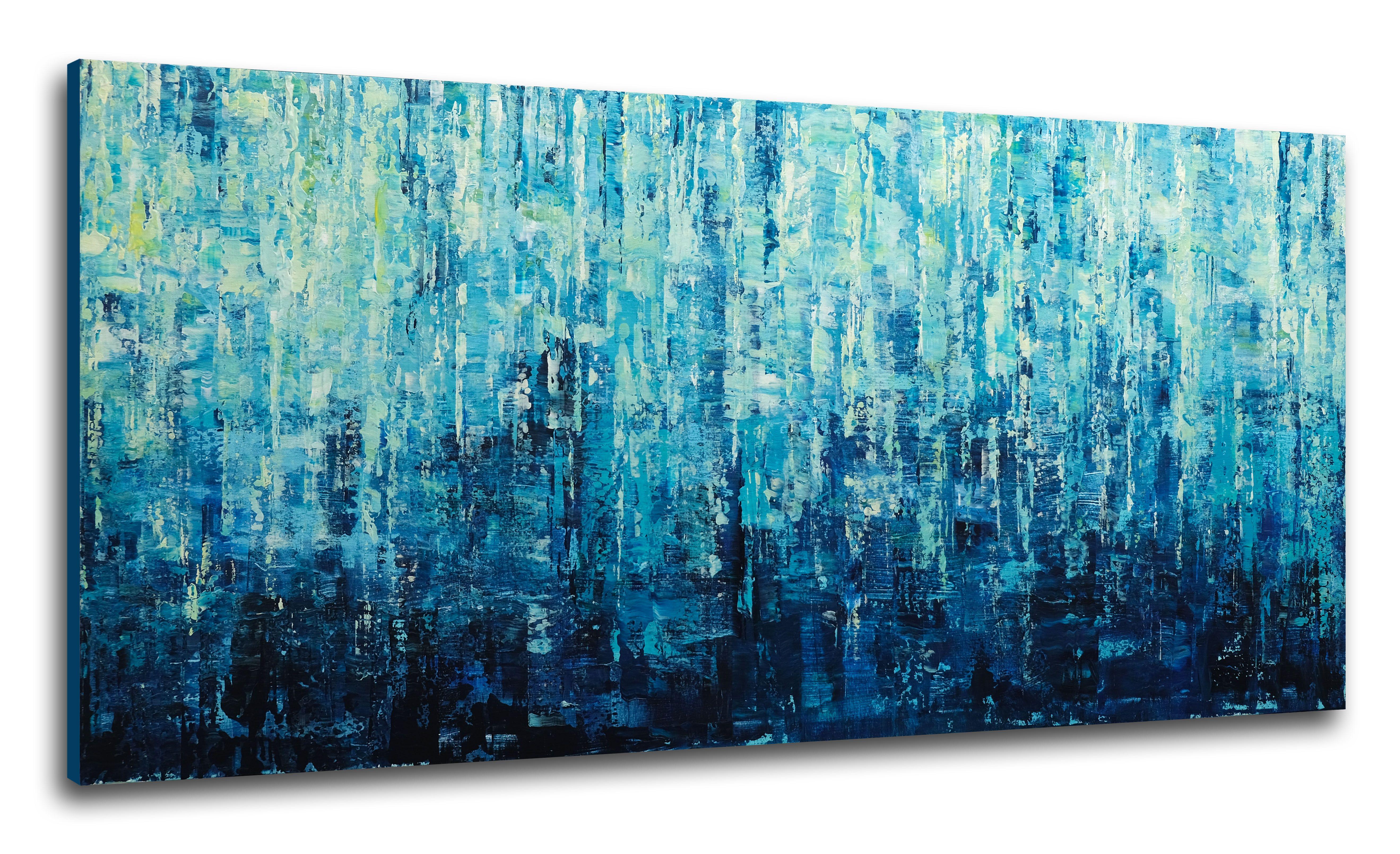 Turquoise Symphony, Painting, Acrylic on Canvas 1
