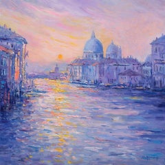 Venice, Italy, Painting, Oil on Wood Panel