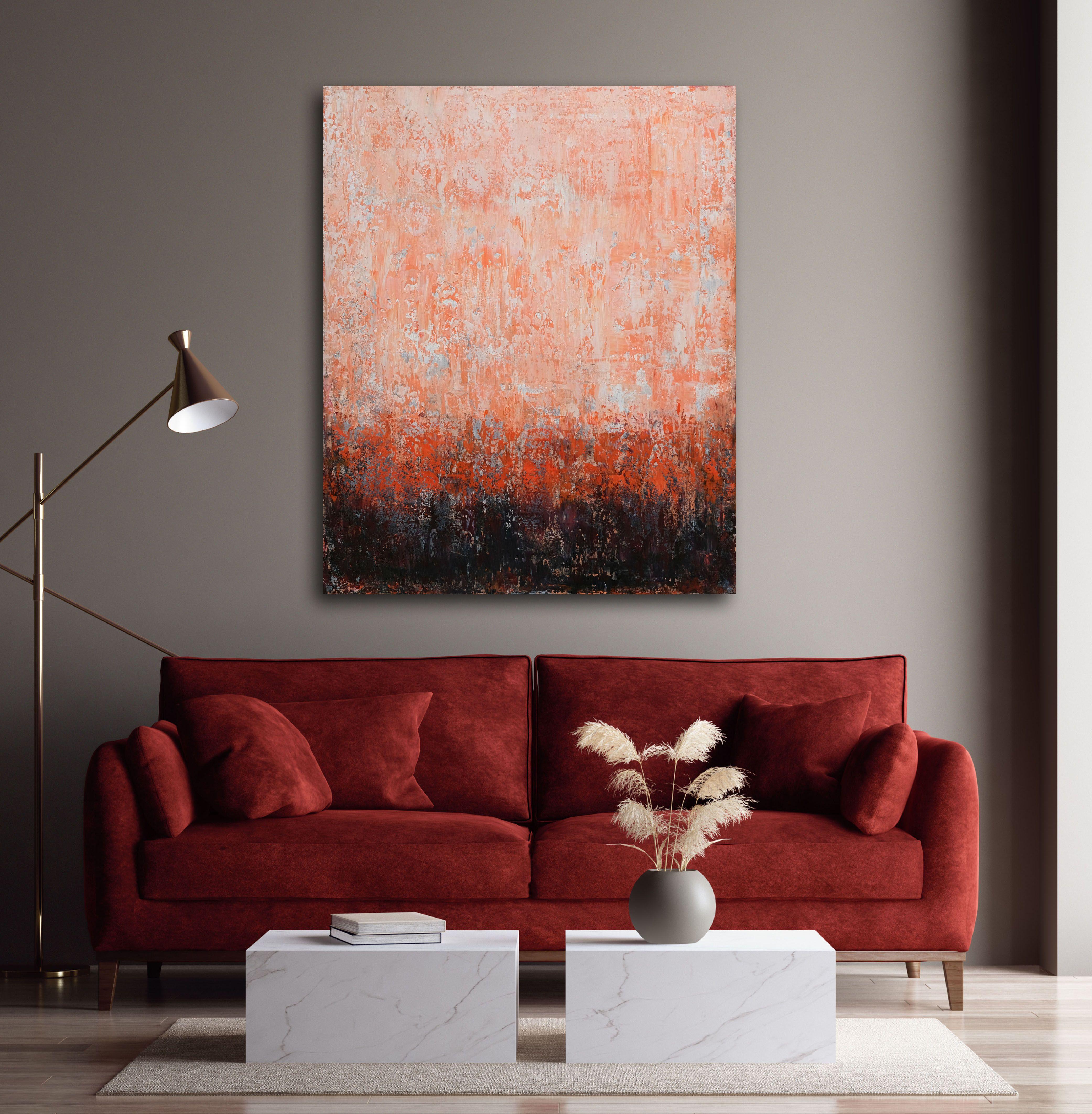 Tramonto d'inverno II, Pittura, Acrilico su tela - Painting di Behshad Arjomandi