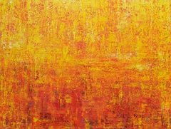 Yellow Abstract Painting V, Painting, Acrylic on Canvas COMMISSION FINAL PAYMENT