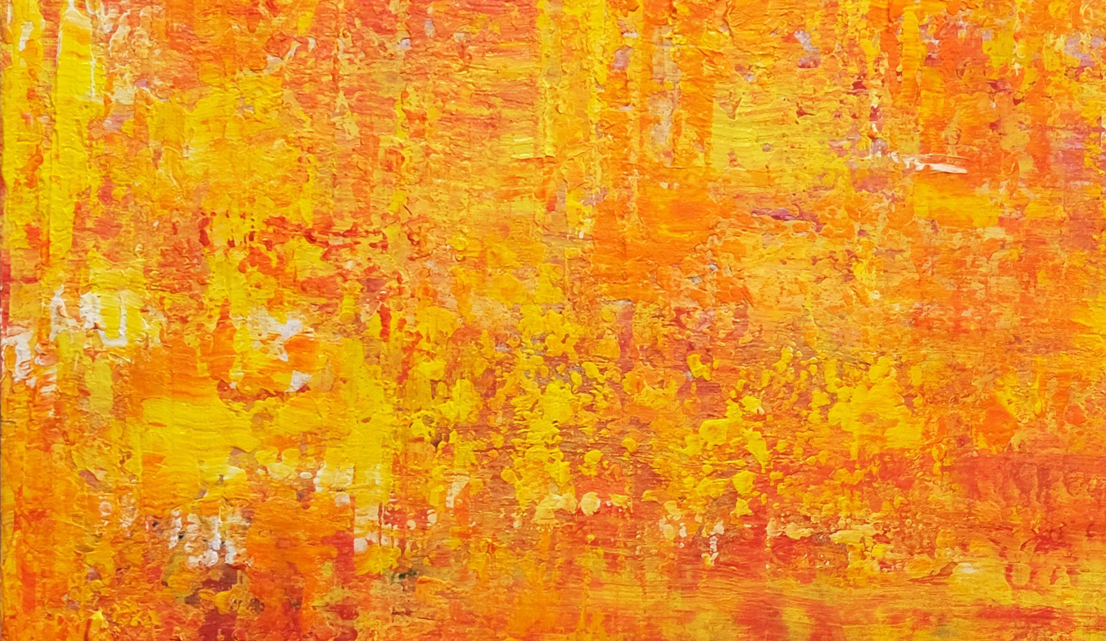 Yellow Abstract Painting V, Painting, Acrylic on Canvas For Sale 2