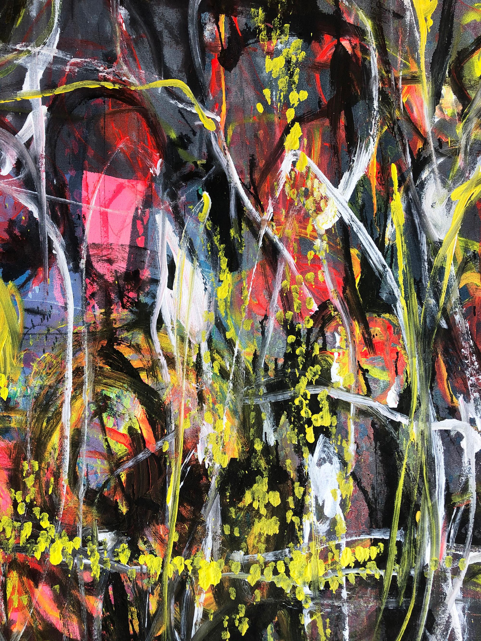 American Behzad Haghiri Mixed-Media on Canvas Abstract Modern Painting