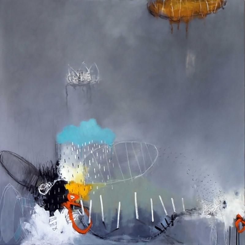 Figurative Painting Behzad Tabar - Drifters/Flutter